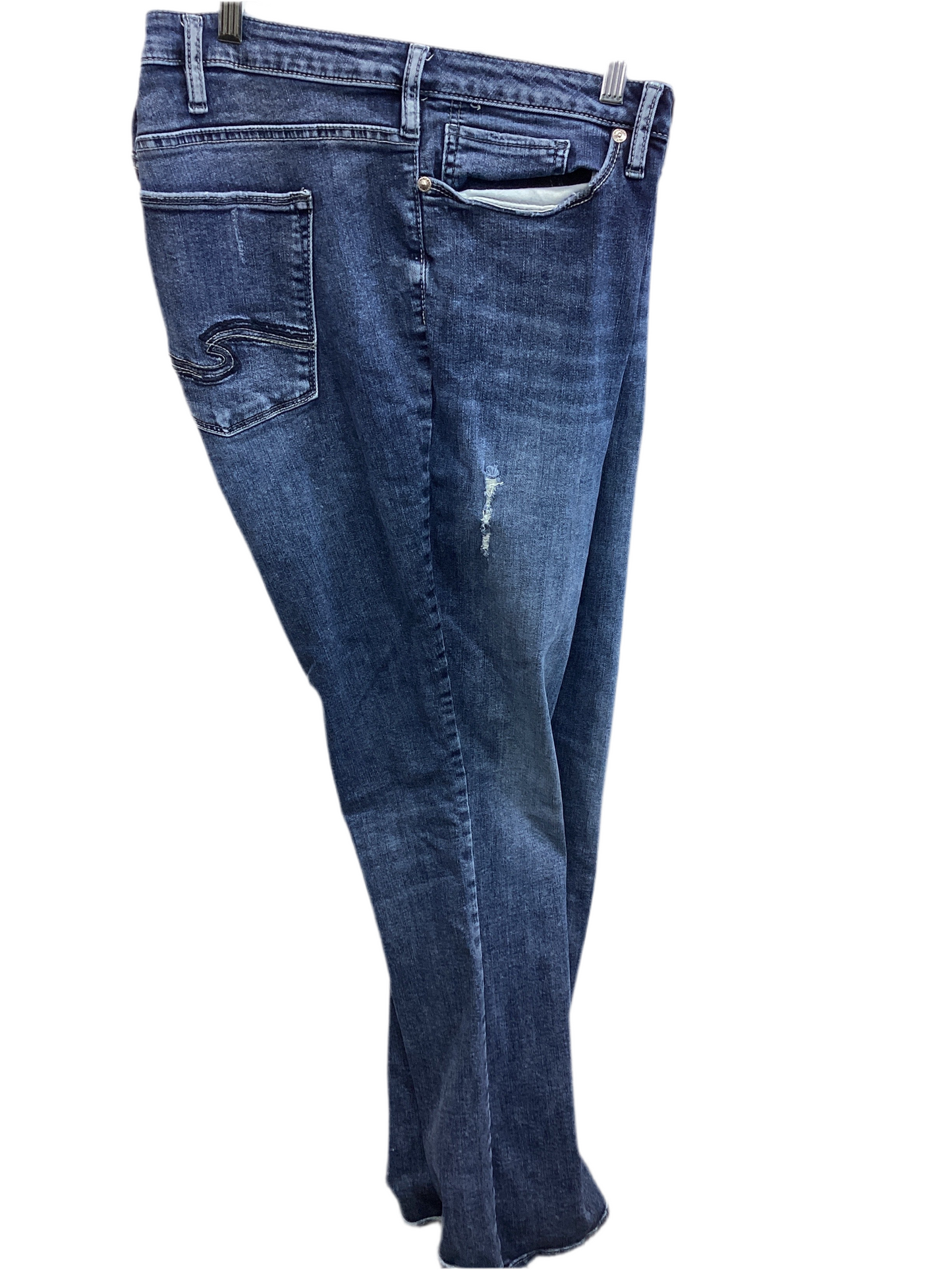 Jeans Boot Cut By Silver In Blue Denim, Size:24