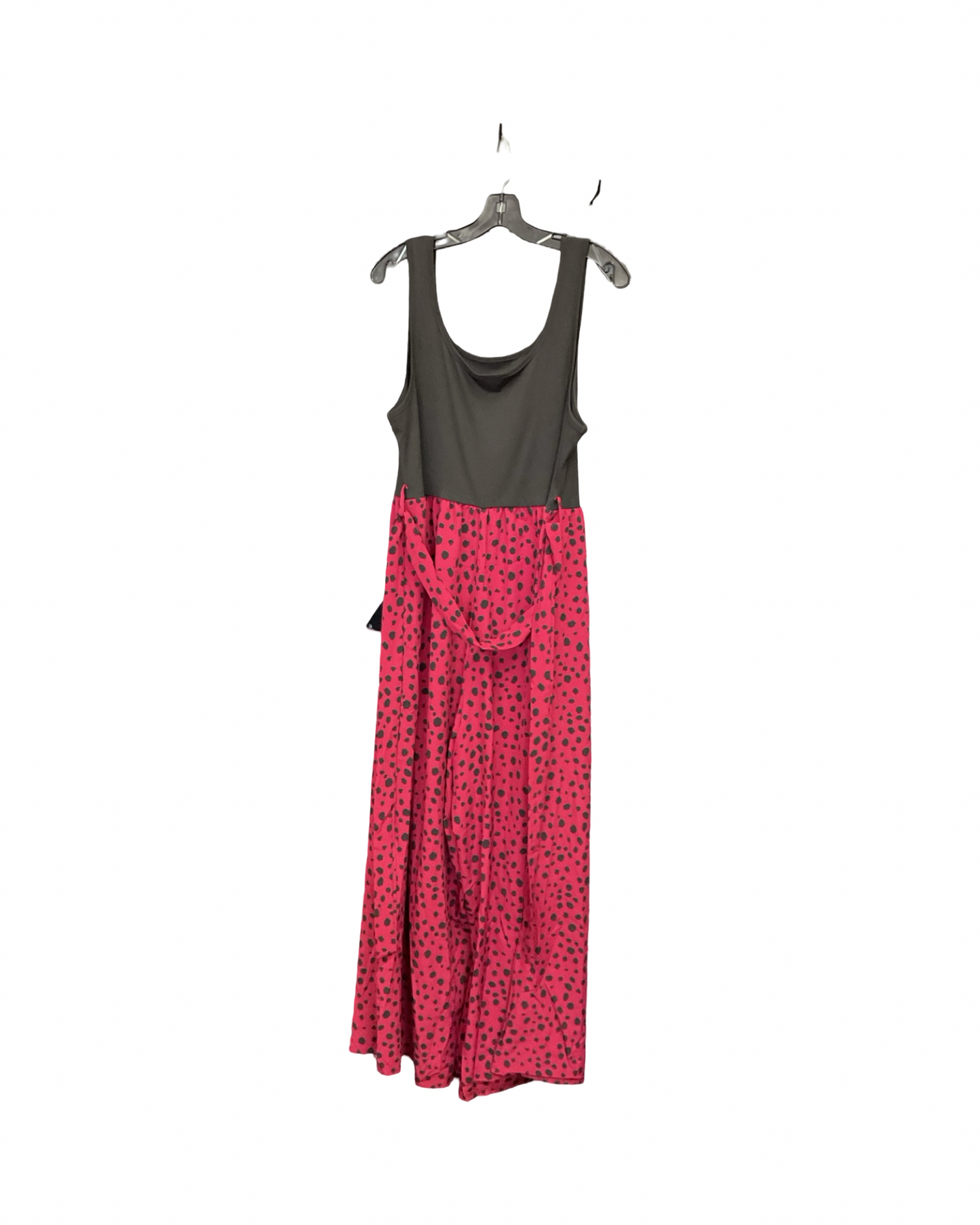 Jumpsuit By Emery Rose In Black & Red, Size:2X