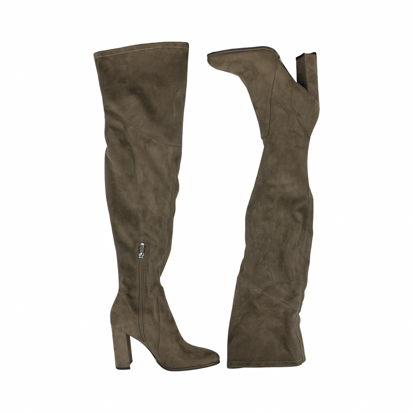 Boots Knee Heels By Marc Fisher In Brown, Size:7.5