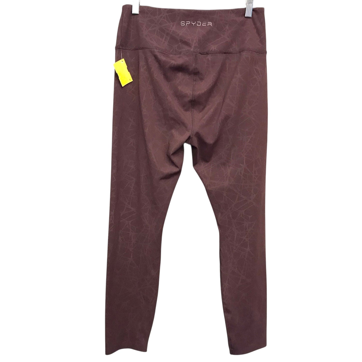 Athletic Leggings By Spyder In Maroon, Size:L