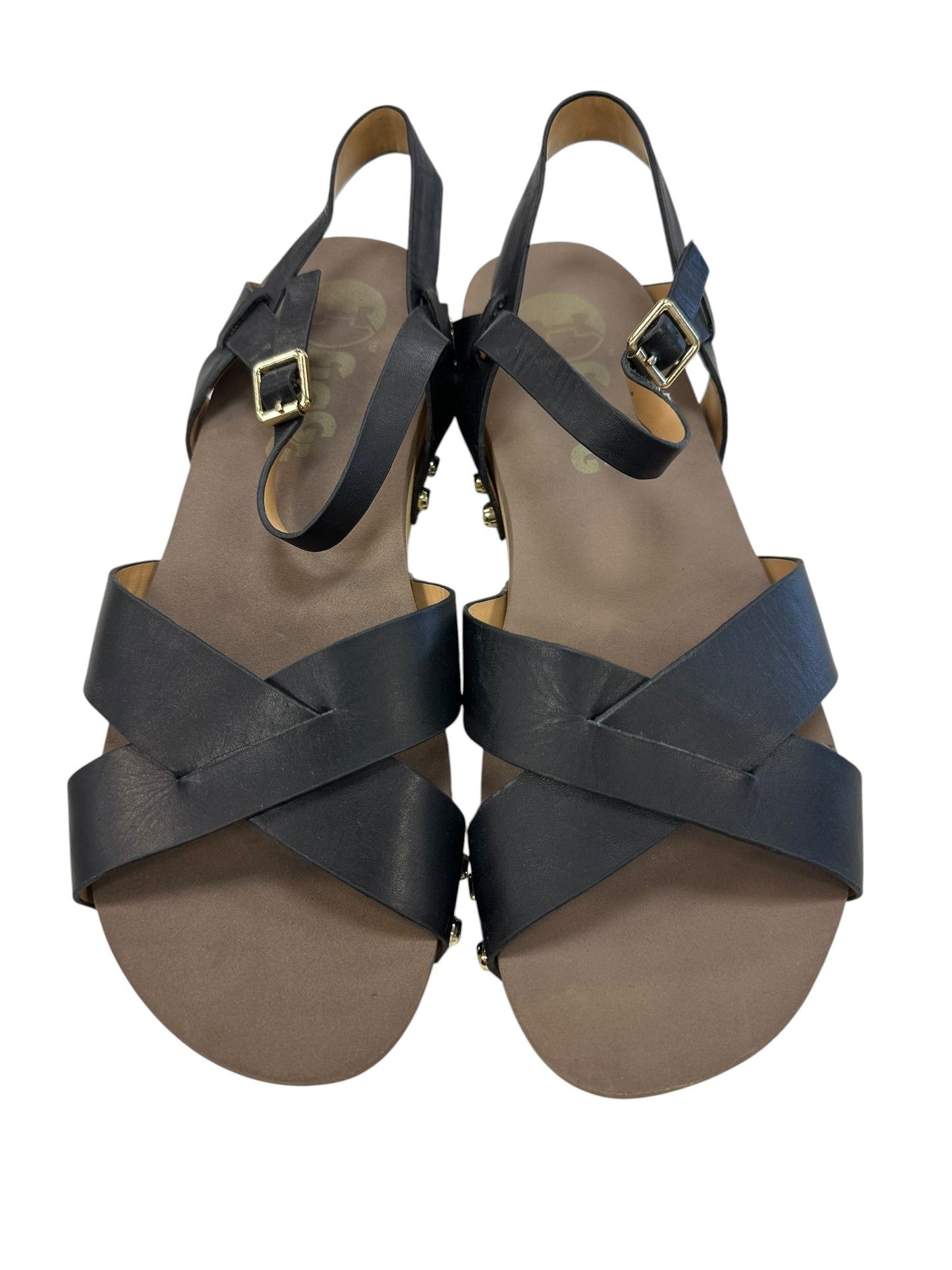 Sandals Flats By Cmb In Black & Tan, Size:7.5