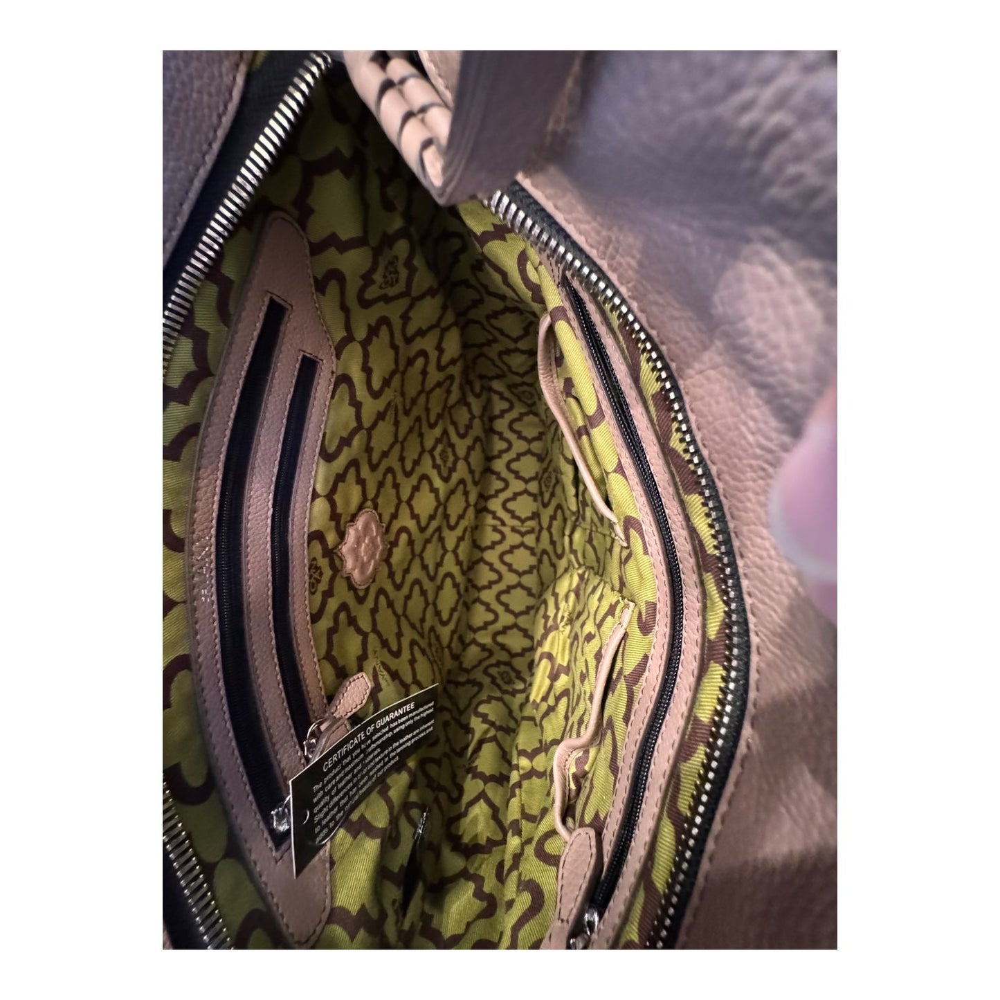 Handbag LeatherBy Oryany In Taupe, Size:Large