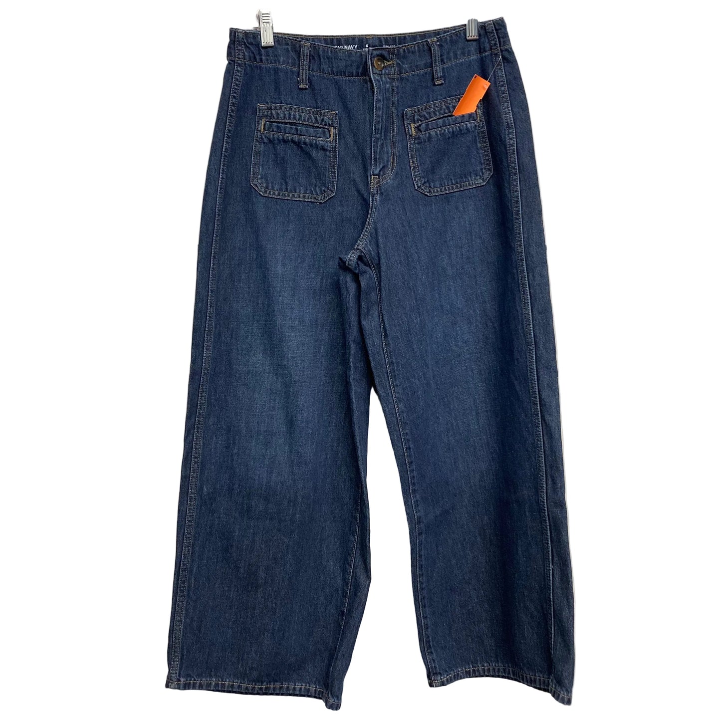 Jeans Wide Leg By Old Navy In Blue Denim, Size:6P