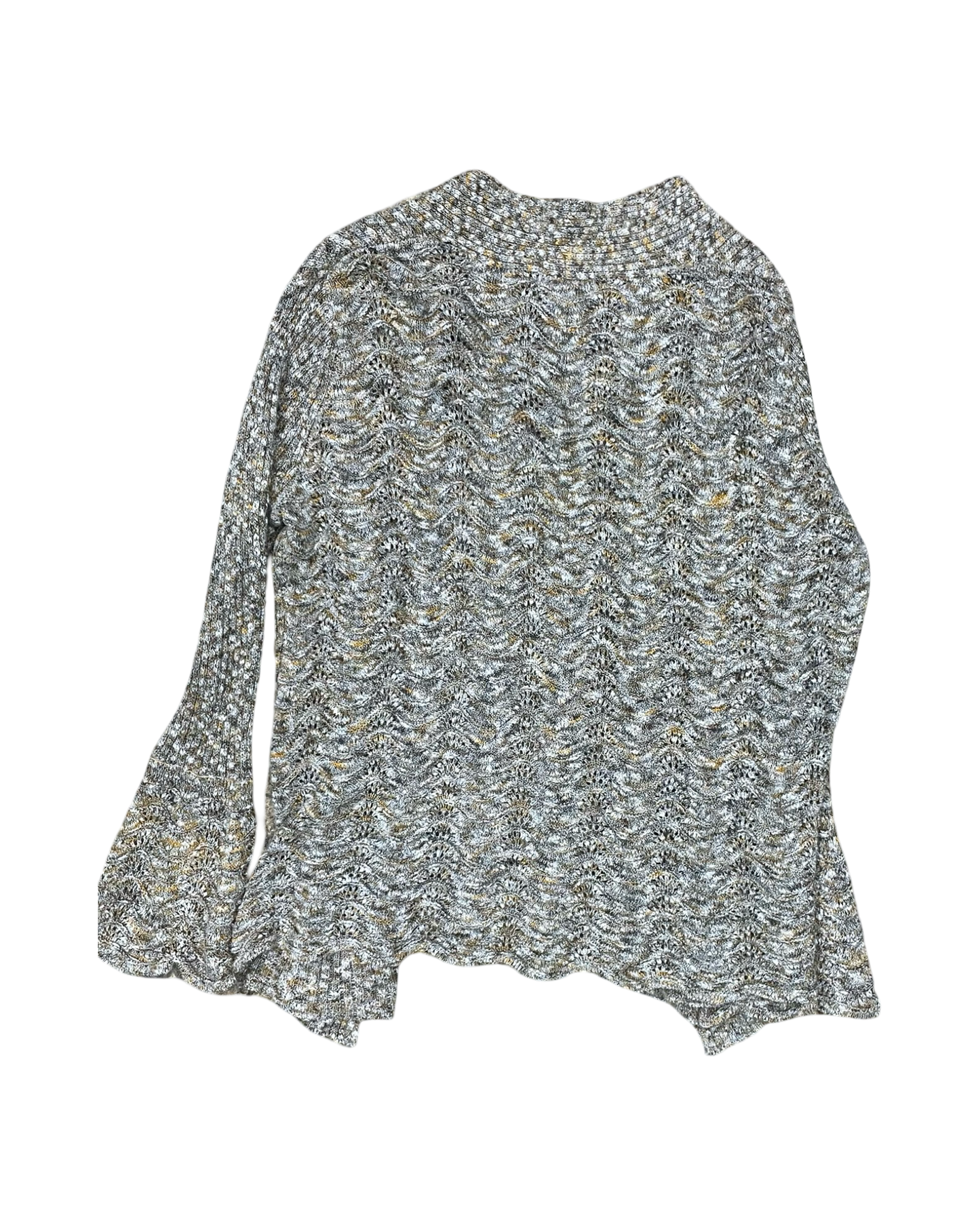 Cardigan By Dressbarn In Tan & Yellow, Size:2X