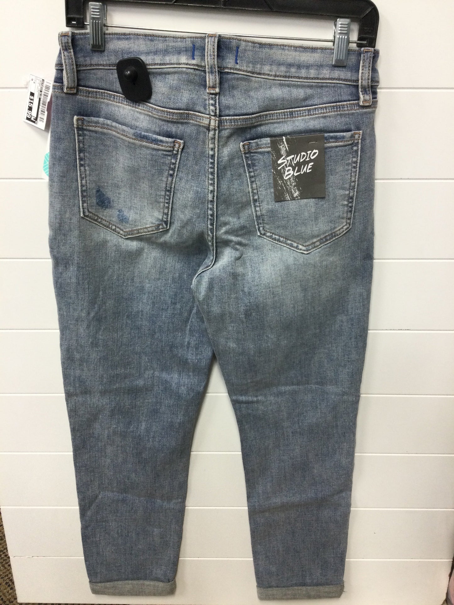 Jeans Cropped By Studio Blue In Blue Denim, Size:6