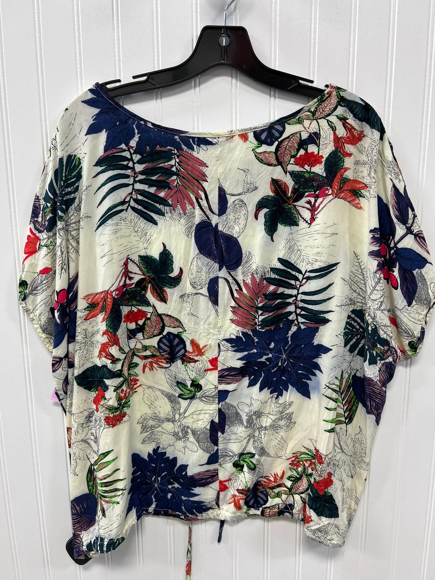 Top Ss By Emery Rose In Floral Print, Size:Xxl