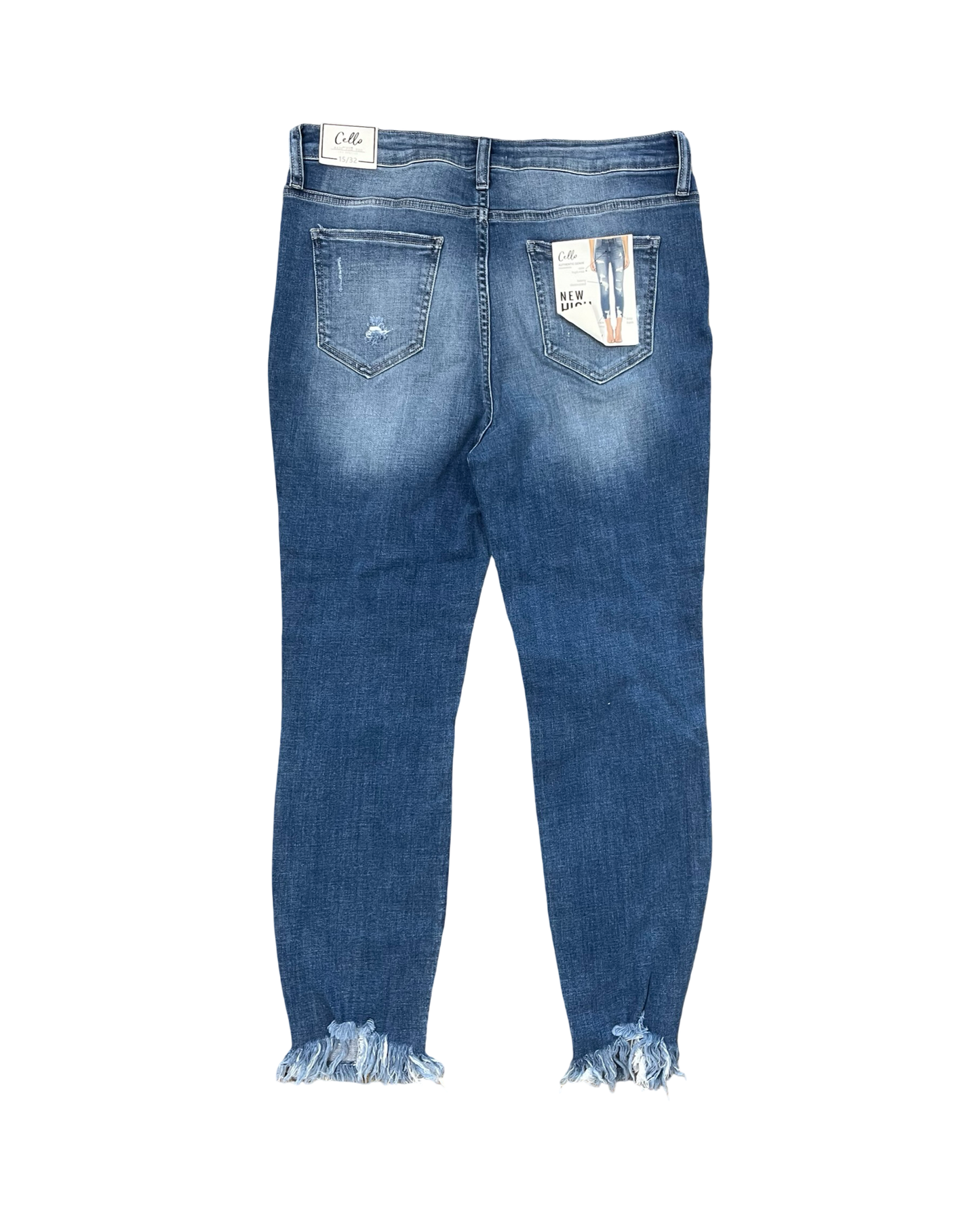 Jeans Skinny By Cello In Blue Denim, Size:14