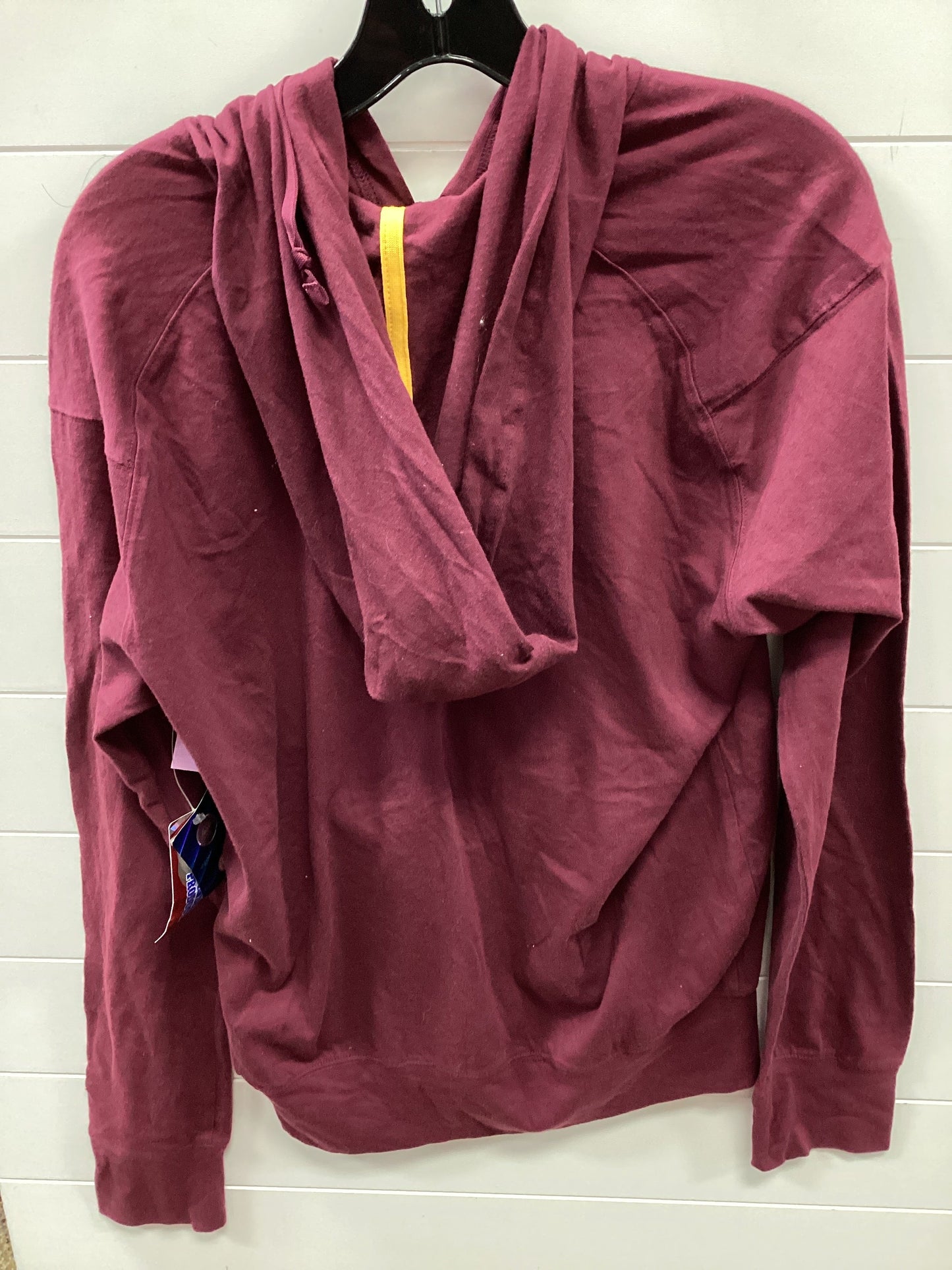 Athletic Top Ls Hoodie By Nike Apparel In Maroon, Size:S