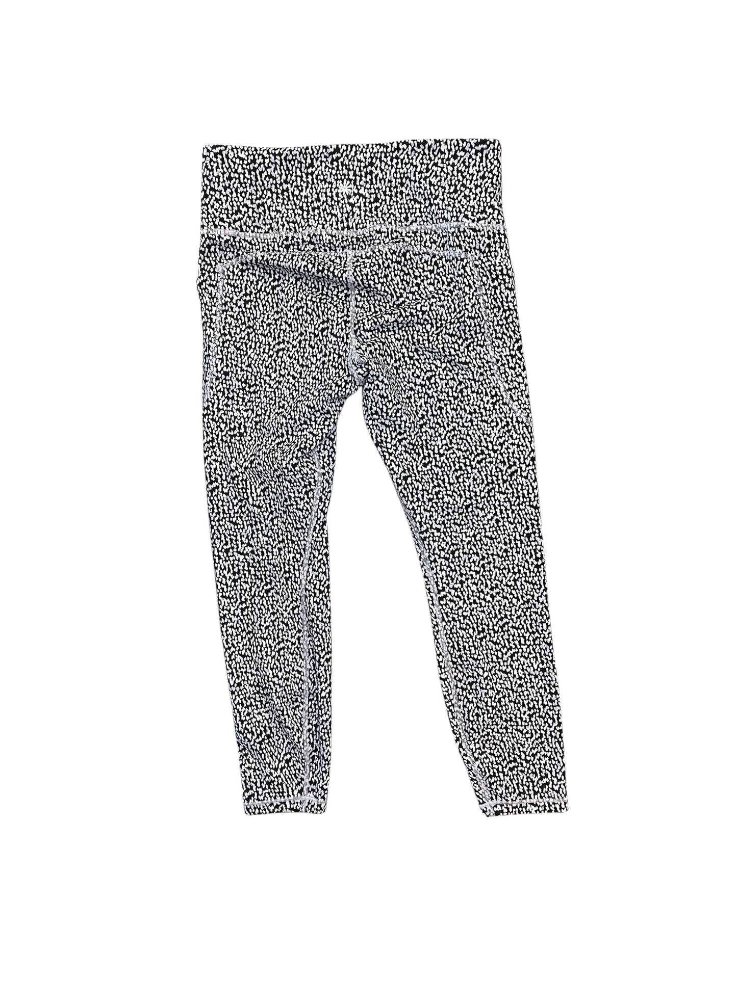 Athletic Leggings By Athleta In Black & White, Size:S