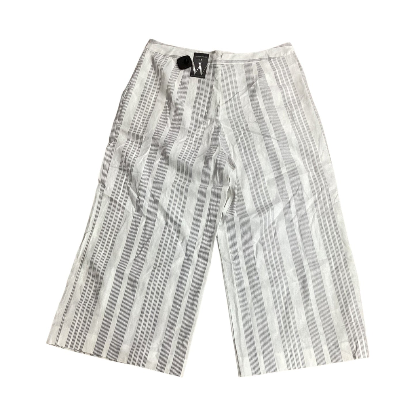 Pants Linen By Worthington In Striped Pattern, Size:18