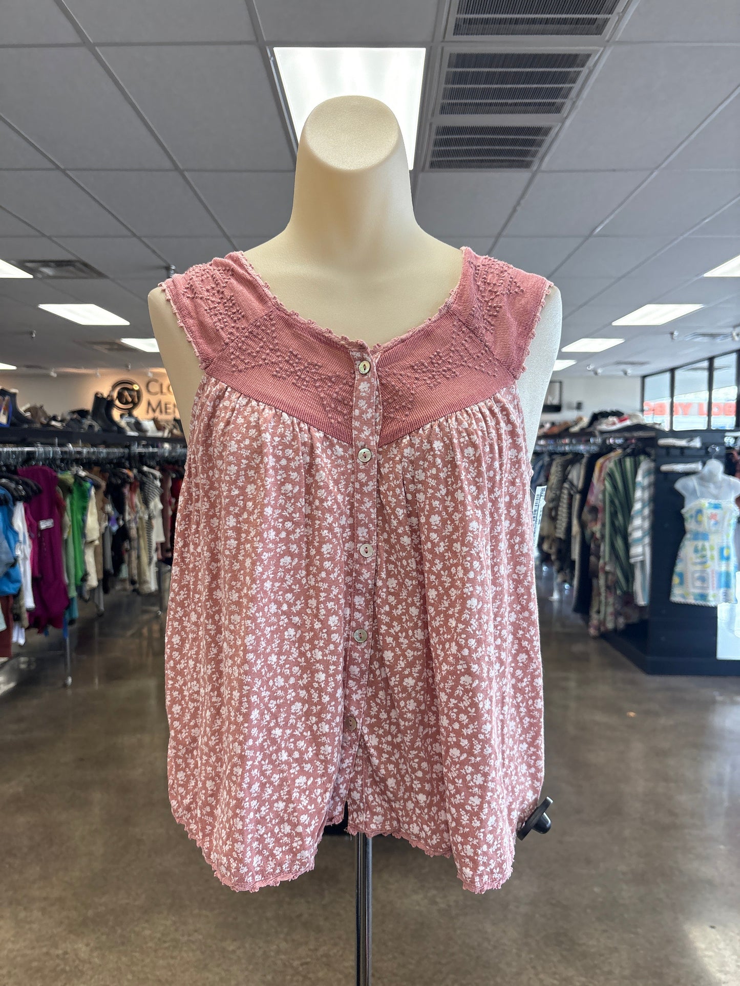 Top Sleeveless By Lucky Brand In Pink, Size:Xs