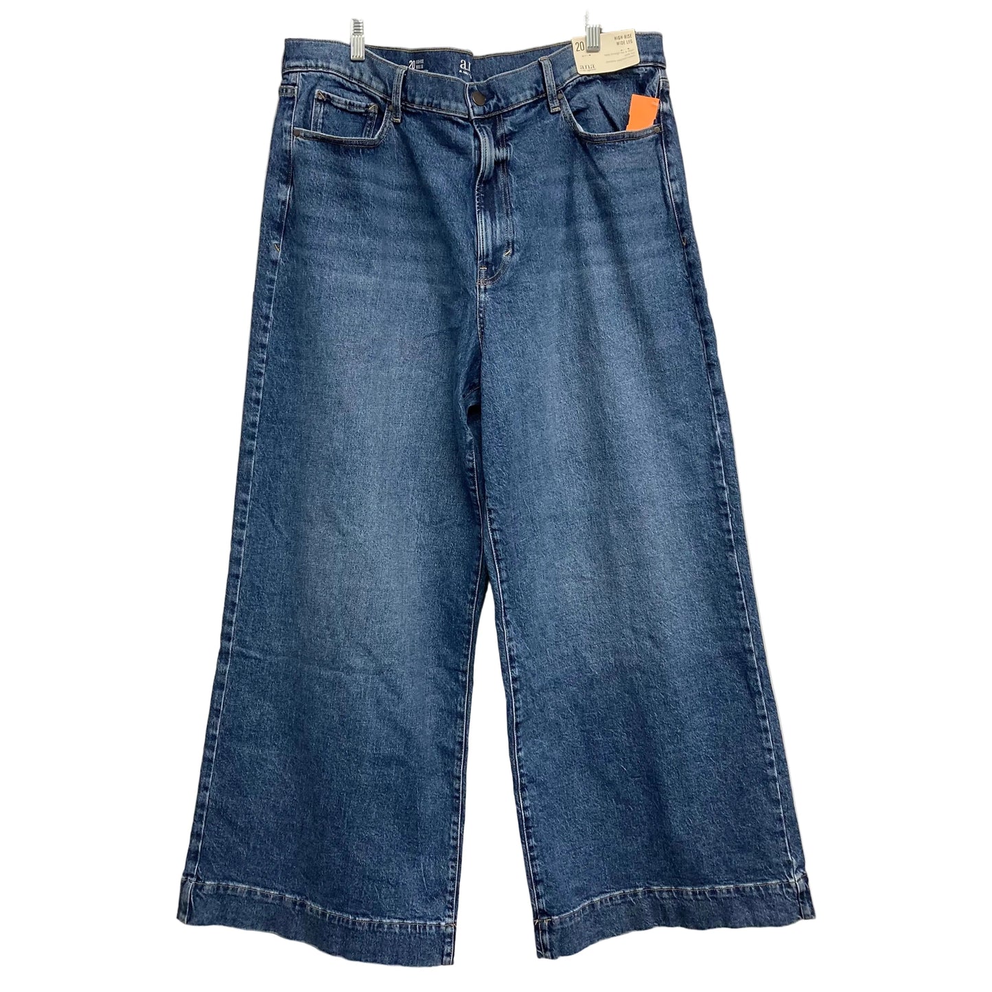 Jeans Wide Leg By Ana In Blue Denim, Size:20