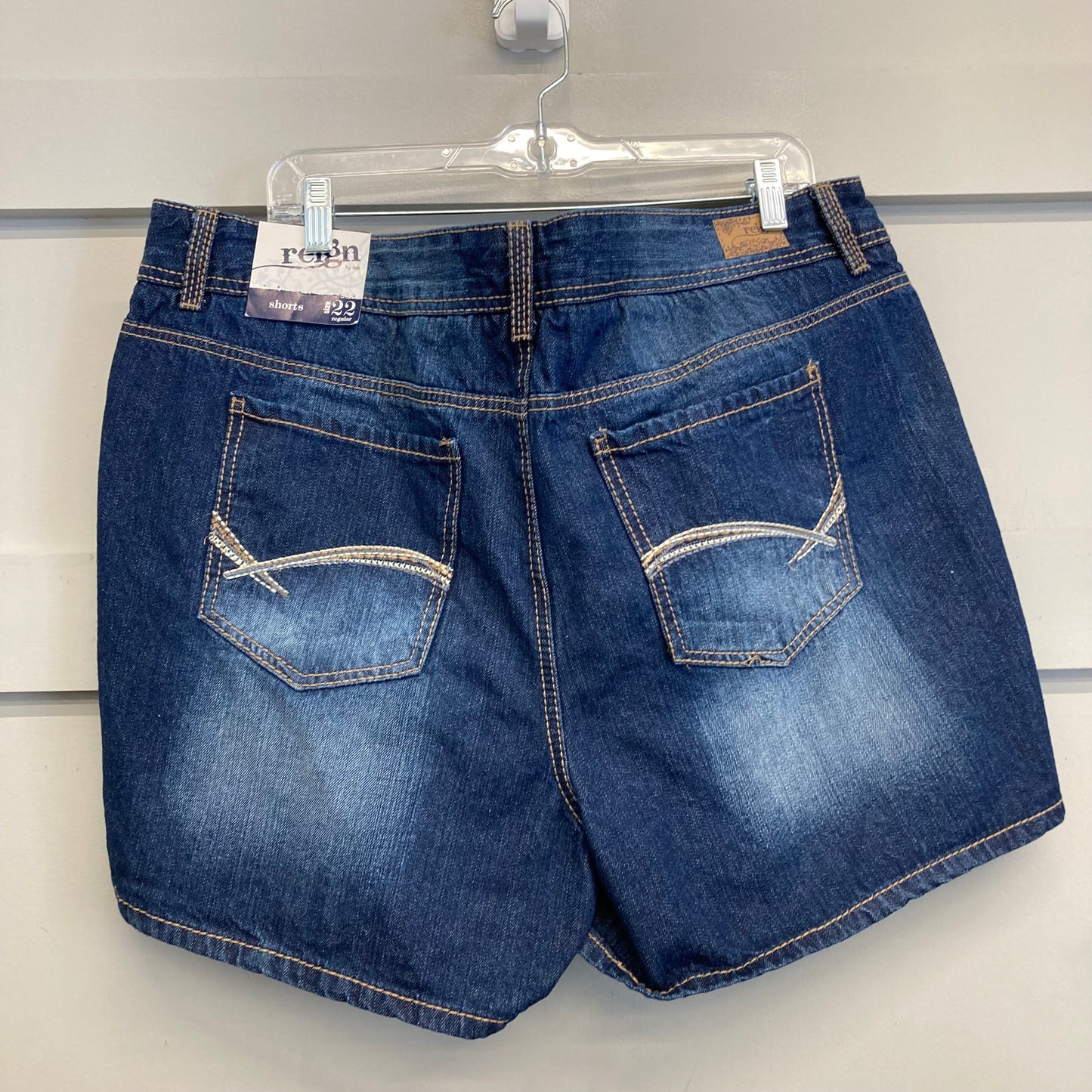 Shorts By Reign In Blue Denim, Size:22