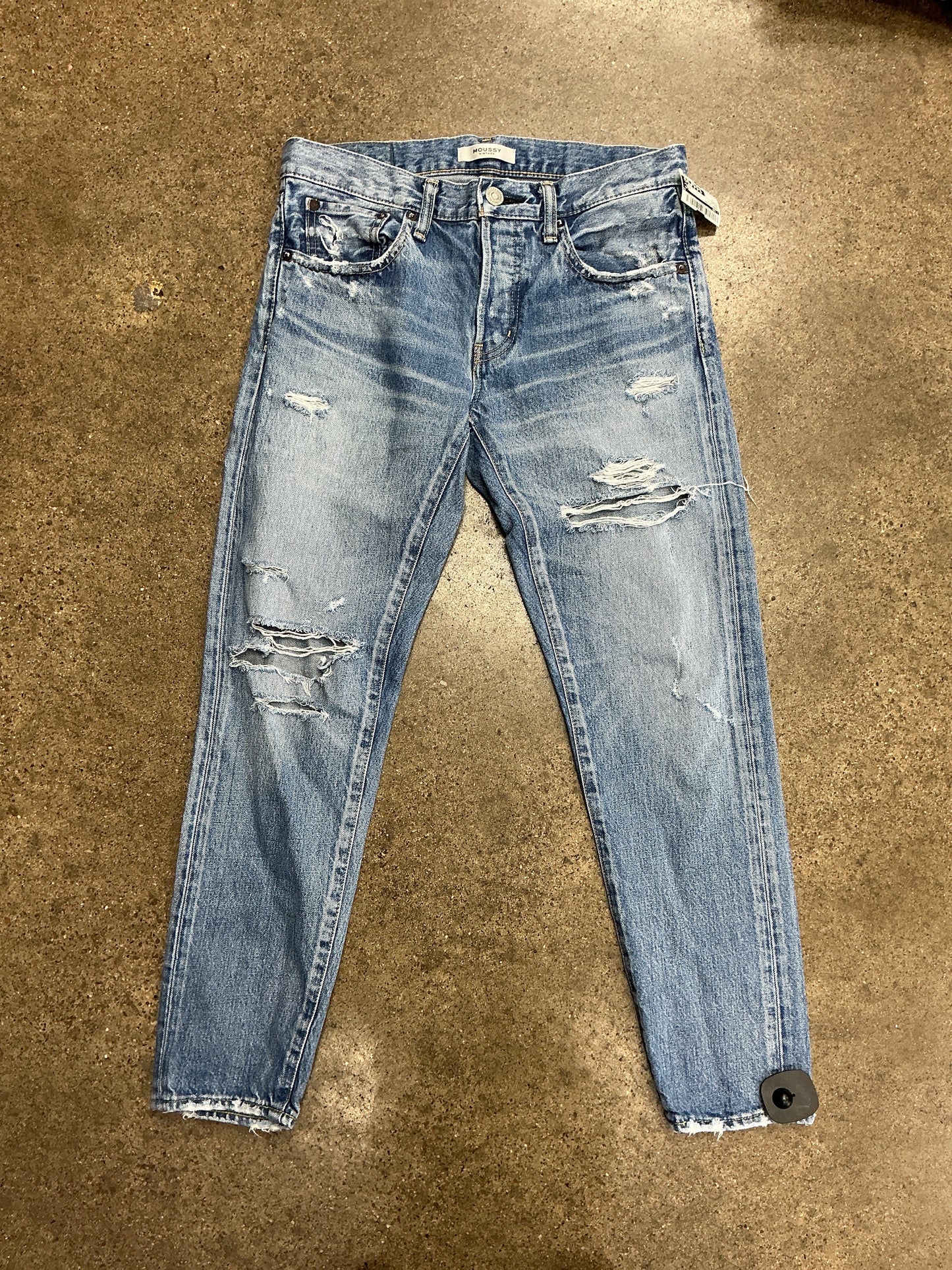 Jeans Skinny By Moussy In Blue Denim, Size:4