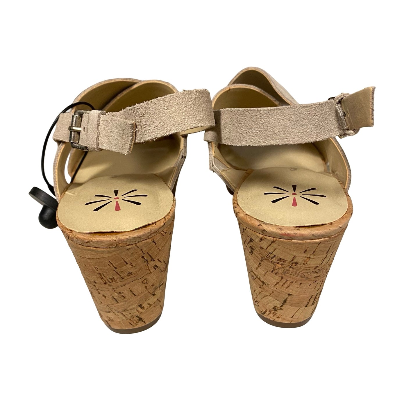 Sandals Heels Platform By Isaac Mizrahi Live Qvc In Cream, Size:8.5