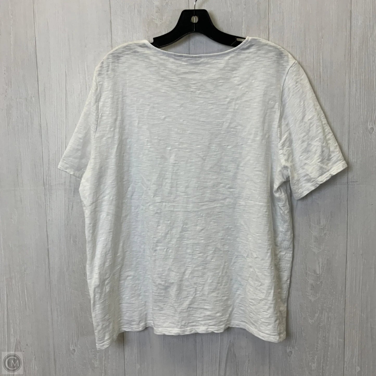 Top Short Sleeve Basic By Chicos In White, Size: Xl