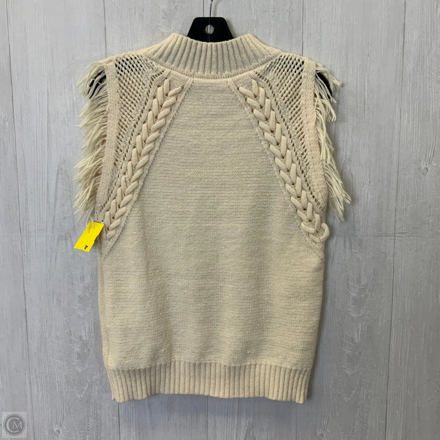 Vest Sweater By Habitat In Cream, Size: L