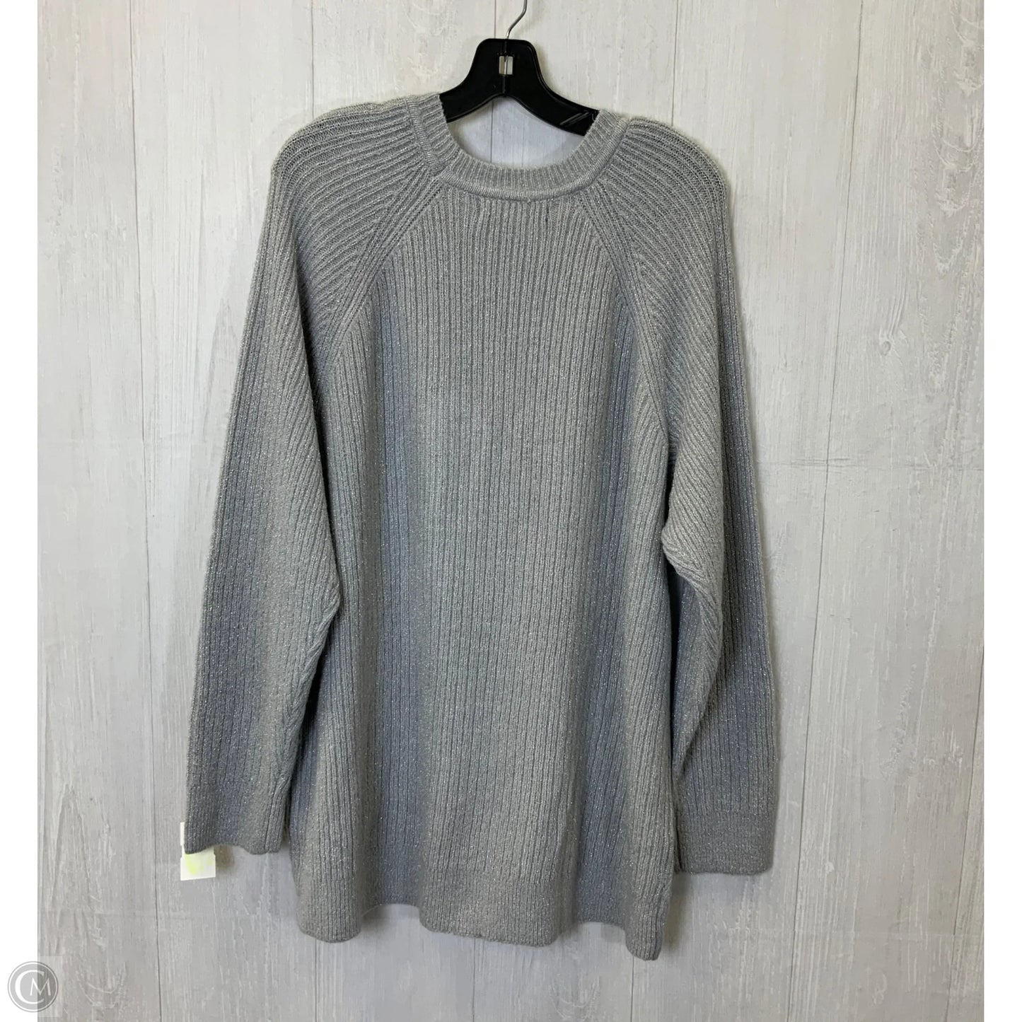 Sweater By Apt 9 In Grey, Size: 2x