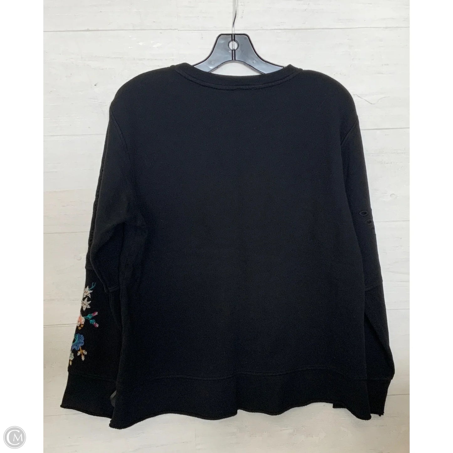 Sweatshirt Crewneck By Johnny Was In Black, Size: M