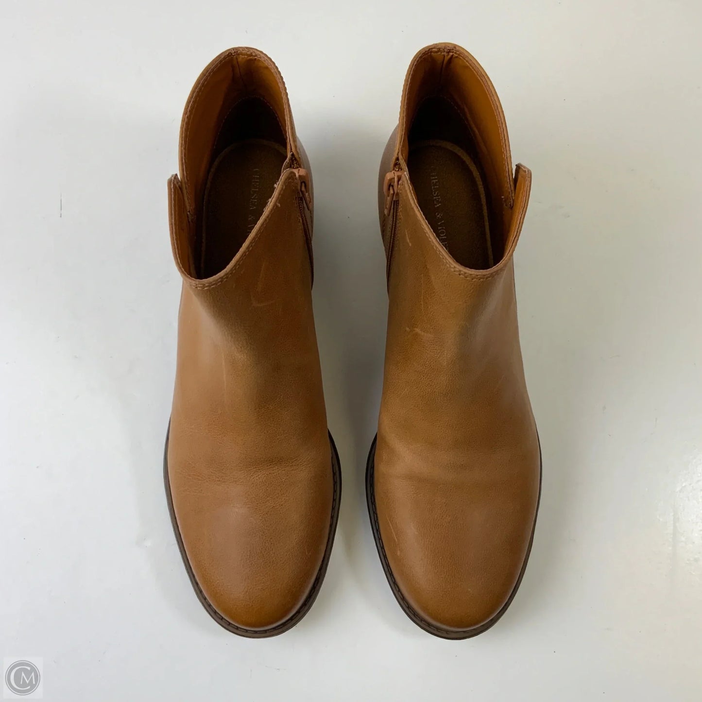 Boots Leather By Chelsea And Violet In Brown, Size: 9.5