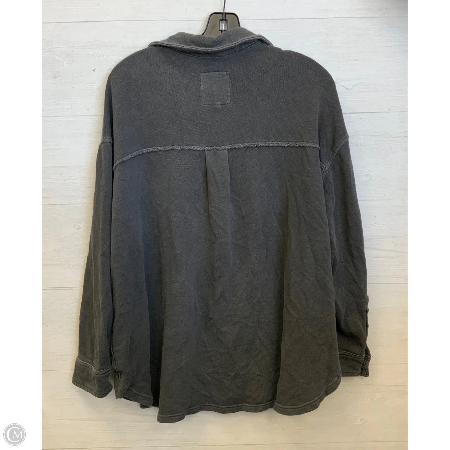 Jacket Shirt By Aerie In Grey, Size: M