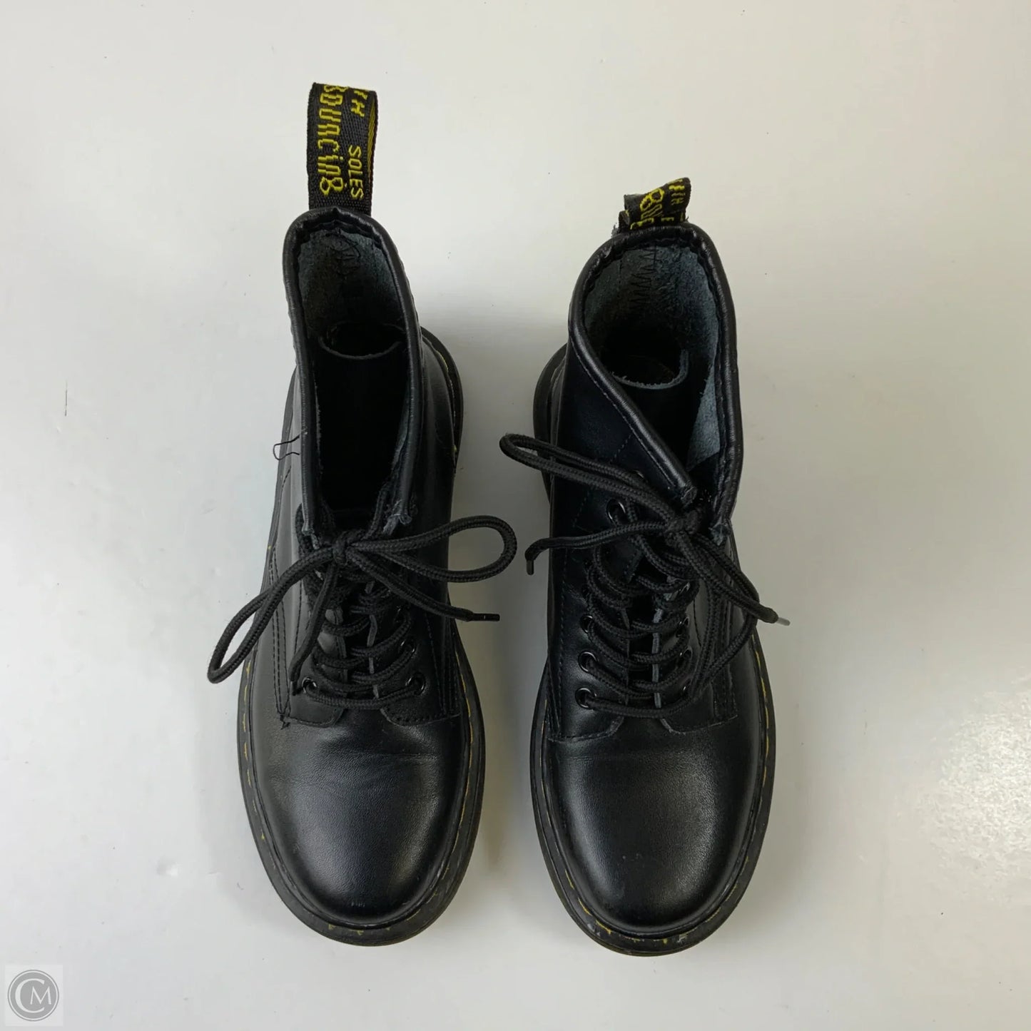 Boots Combat By Clothes Mentor In Black & Yellow, Size: 8.5