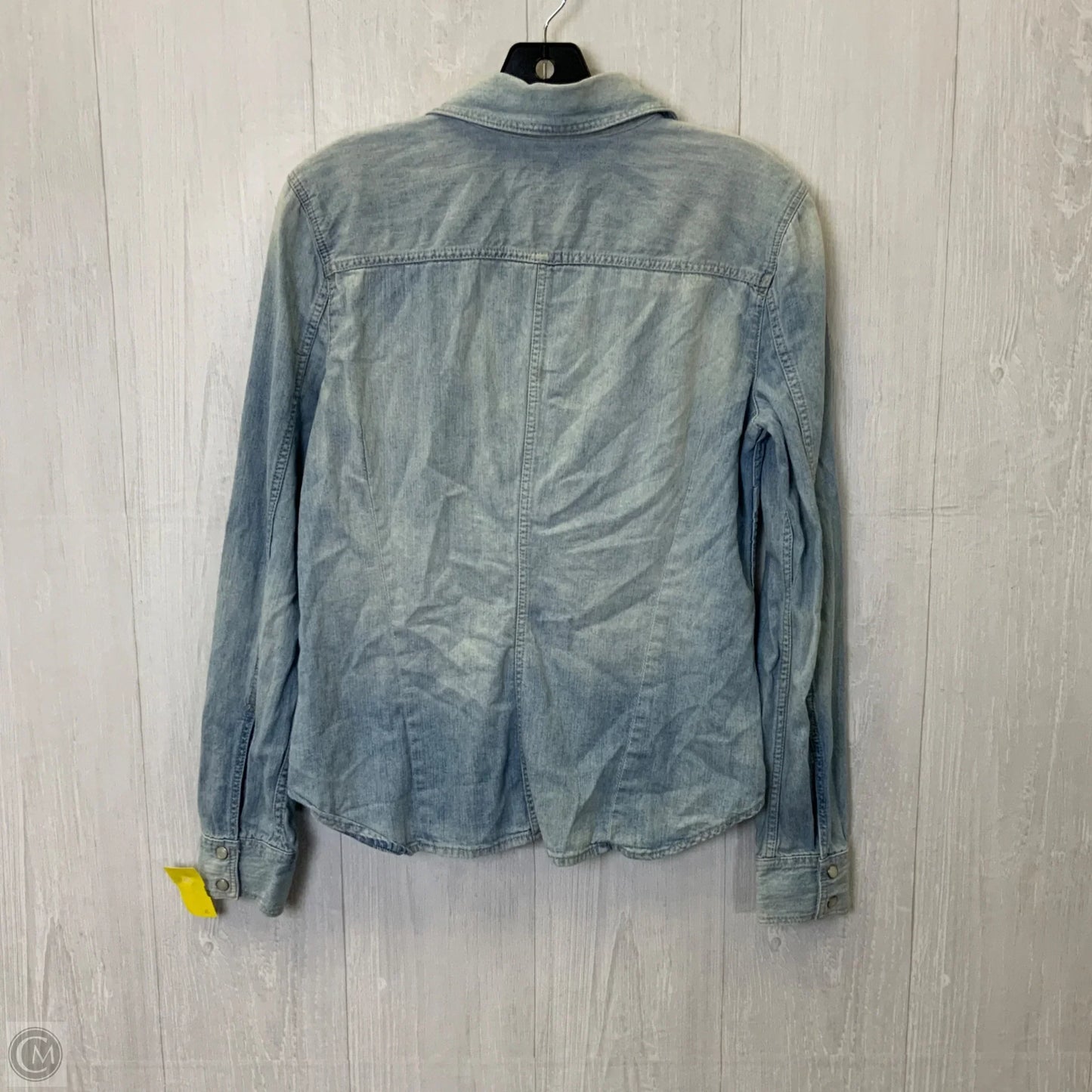 Top Long Sleeve By Gap In Blue Denim, Size: M
