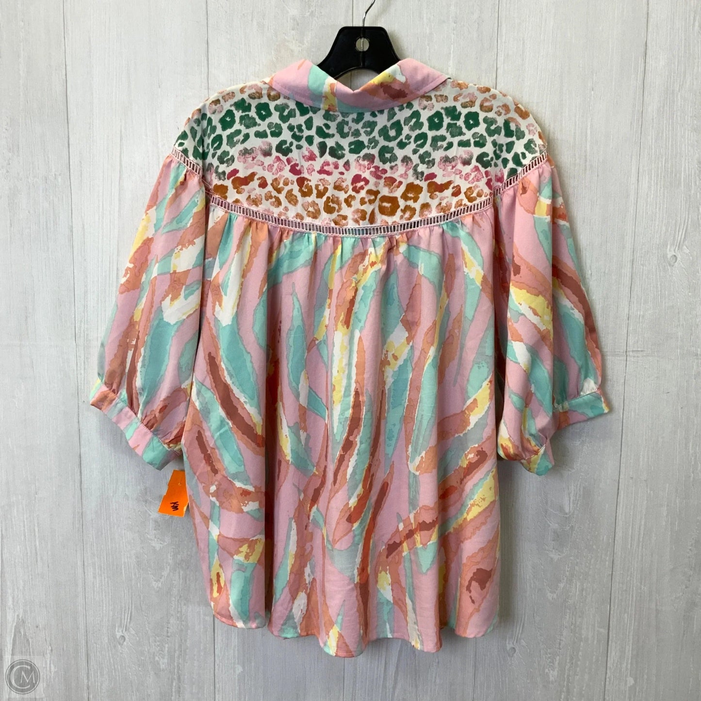 Top 3/4 Sleeve By Umgee In Pink, Size: L