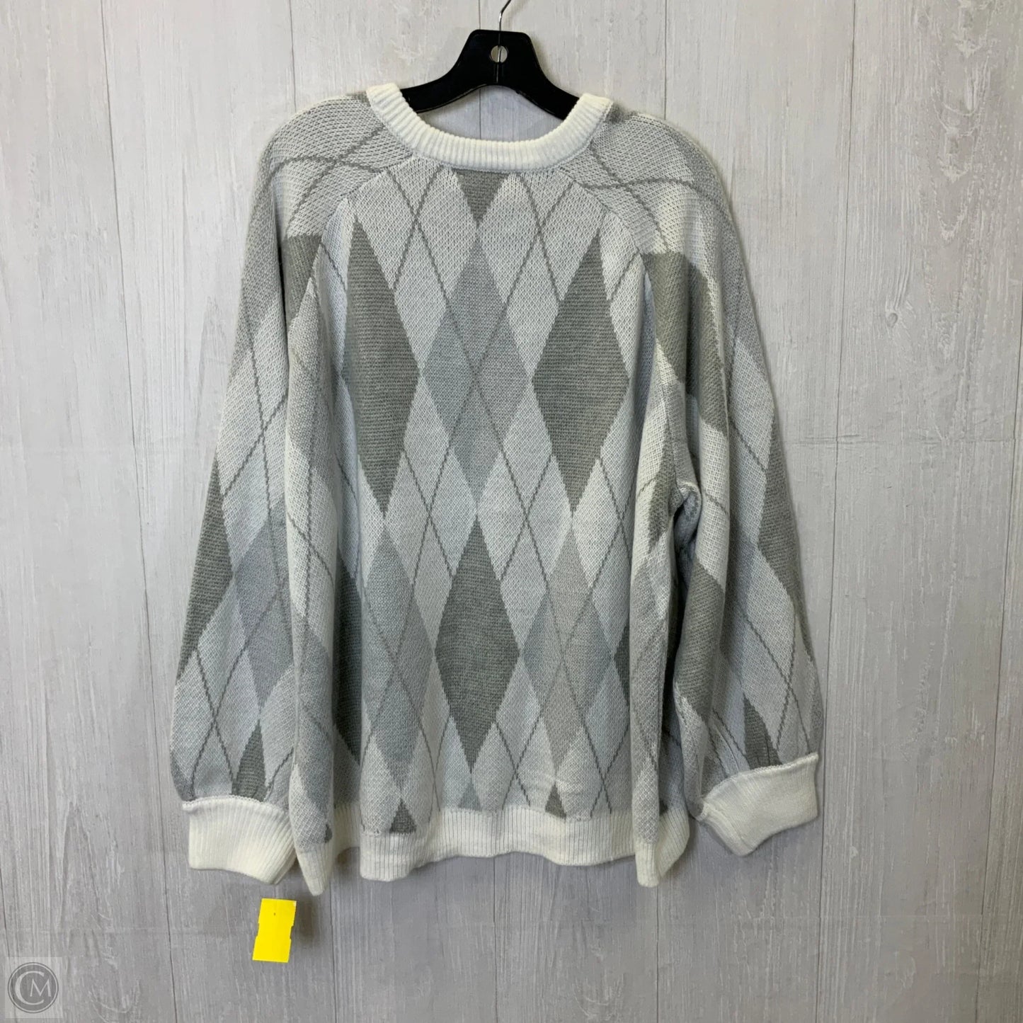 Sweater By Crown And Ivy In Grey & White, Size: 3x