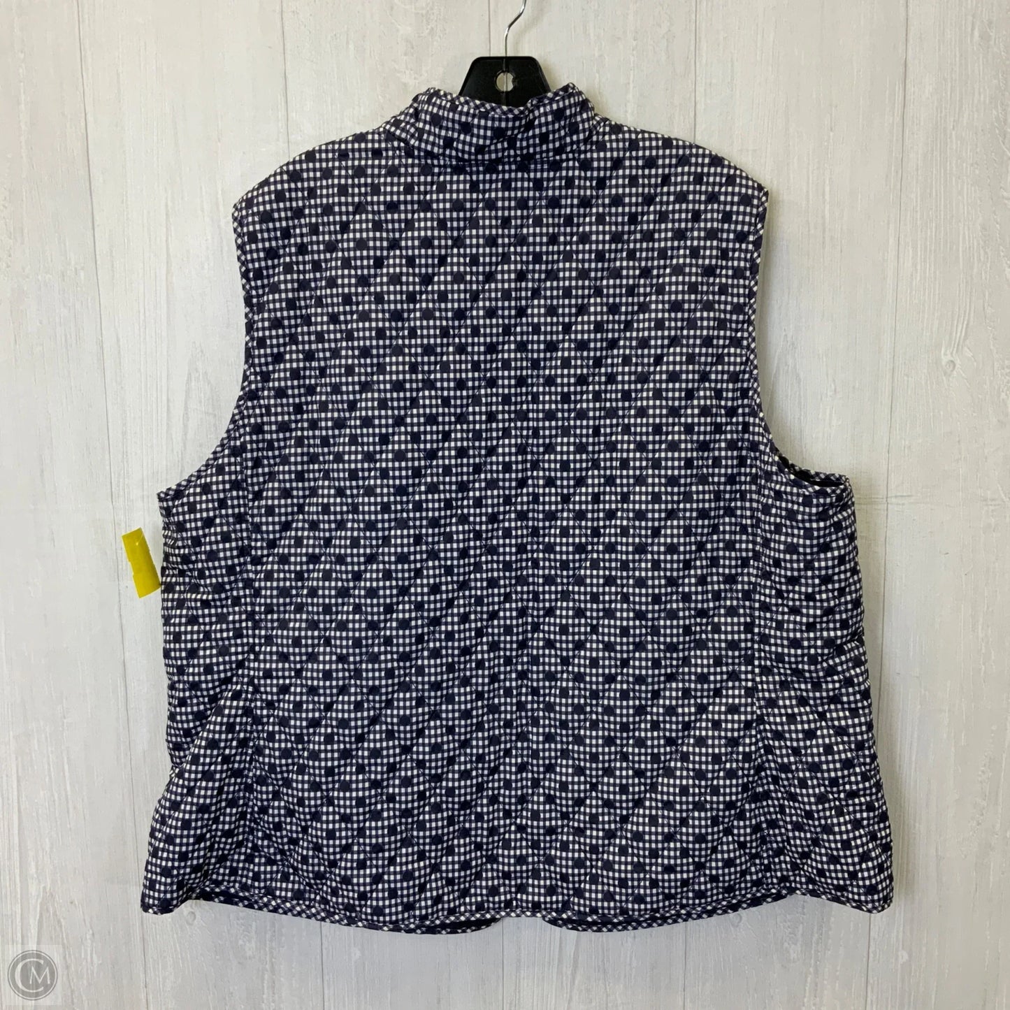Vest Puffer & Quilted By Talbots In Blue & White, Size: 3x