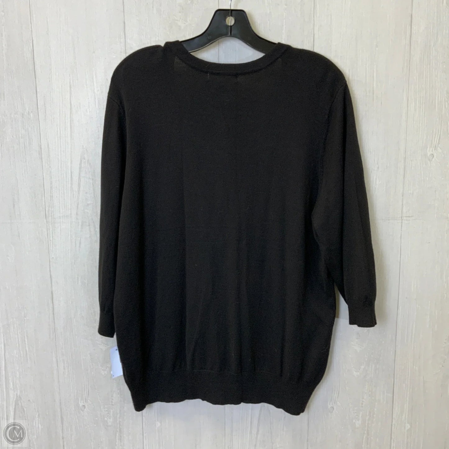 Cardigan By Clothes Mentor In Black, Size: 1x