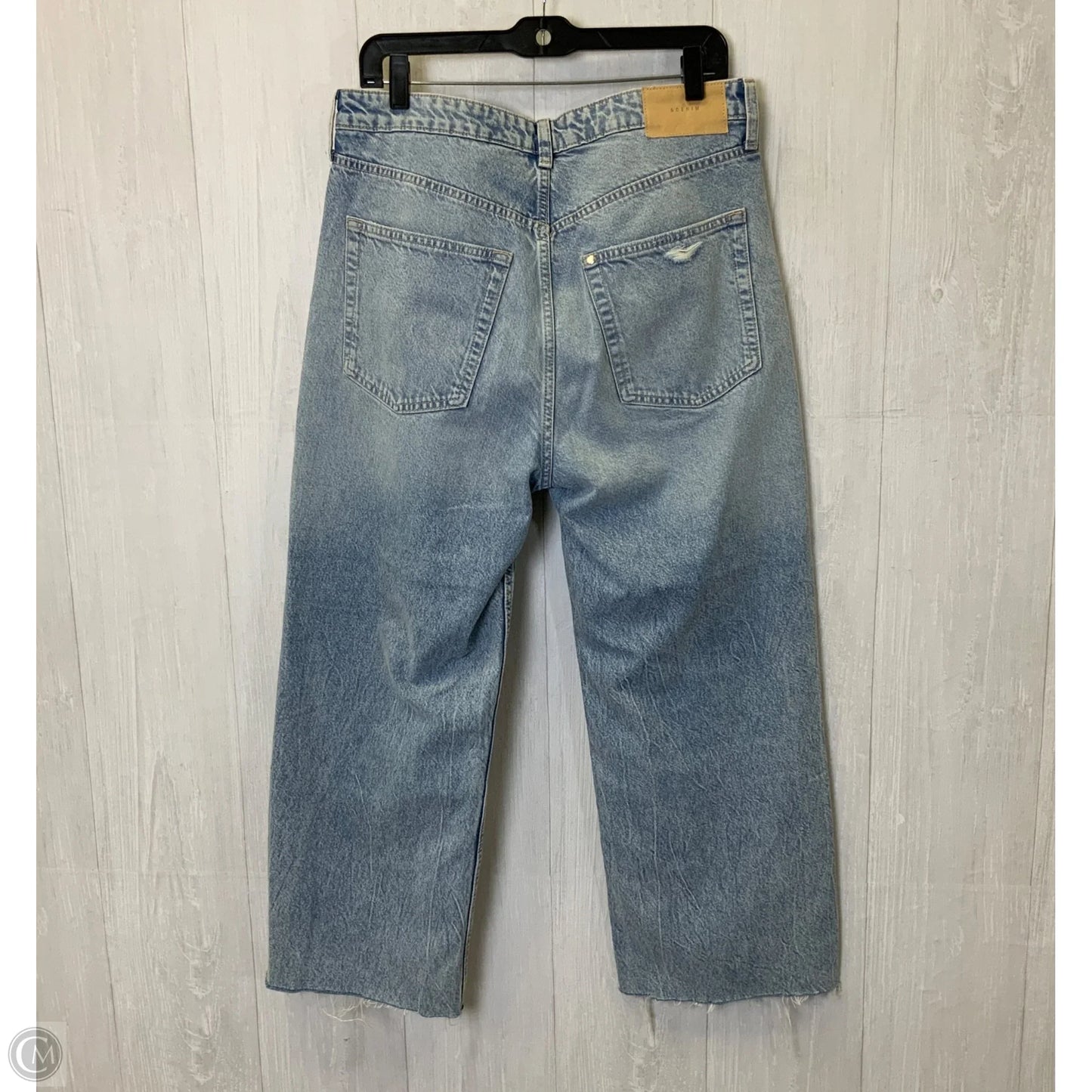 Jeans Straight By H&m In Blue Denim, Size: 12