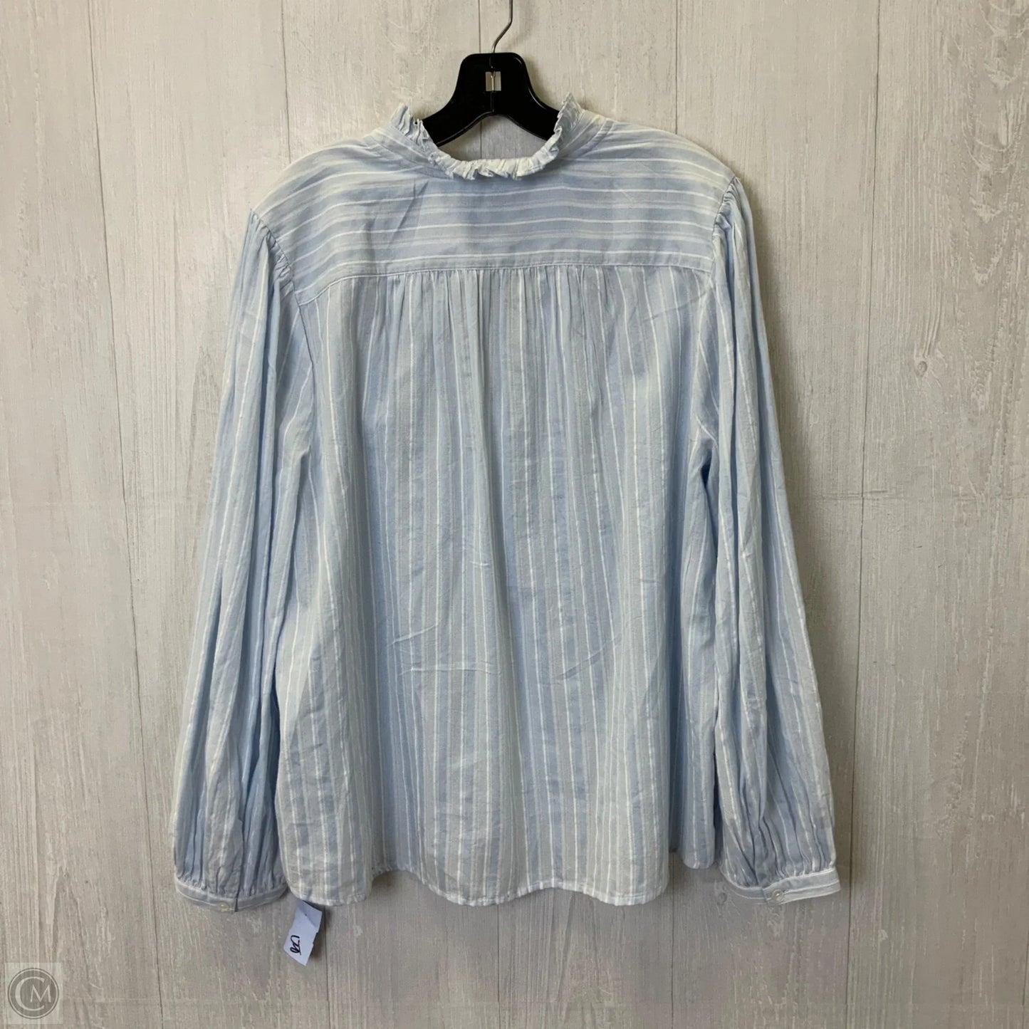 Blouse Long Sleeve By Madewell In Striped Pattern, Size: Xl
