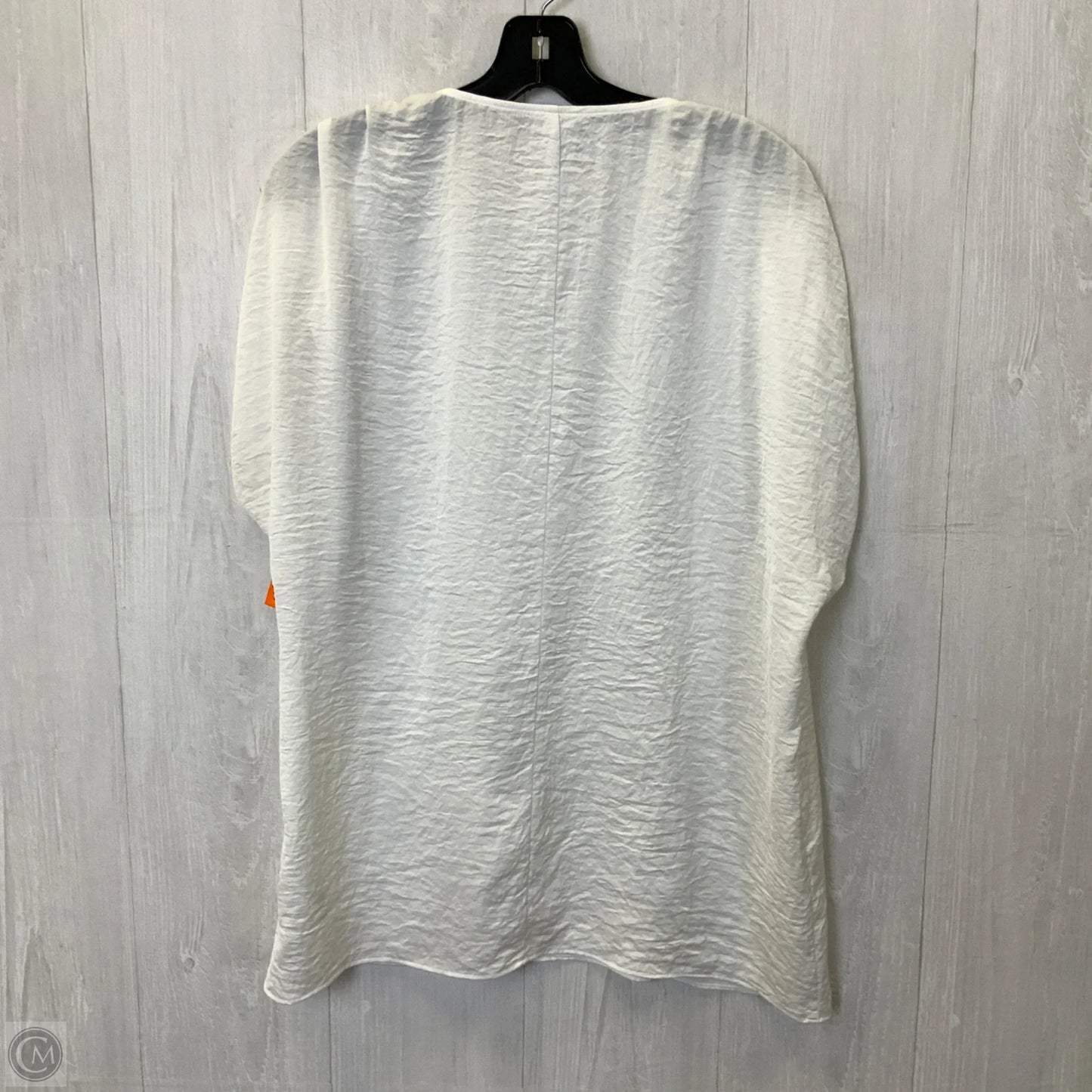 Blouse Short Sleeve By Cabi In White, Size: S