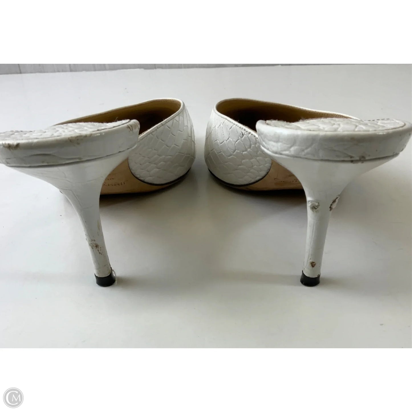 Shoes Luxury Designer By Jimmy Choo In White, Size: 9