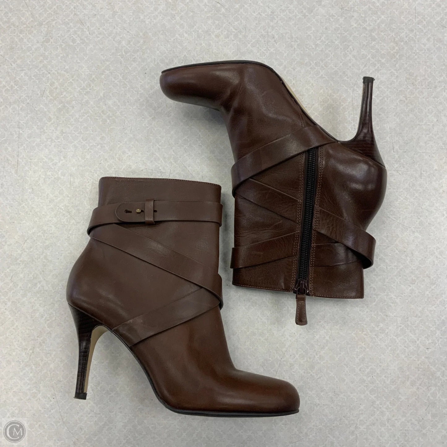 Boots Ankle Heels By Cole-haan In Brown, Size: 7.5