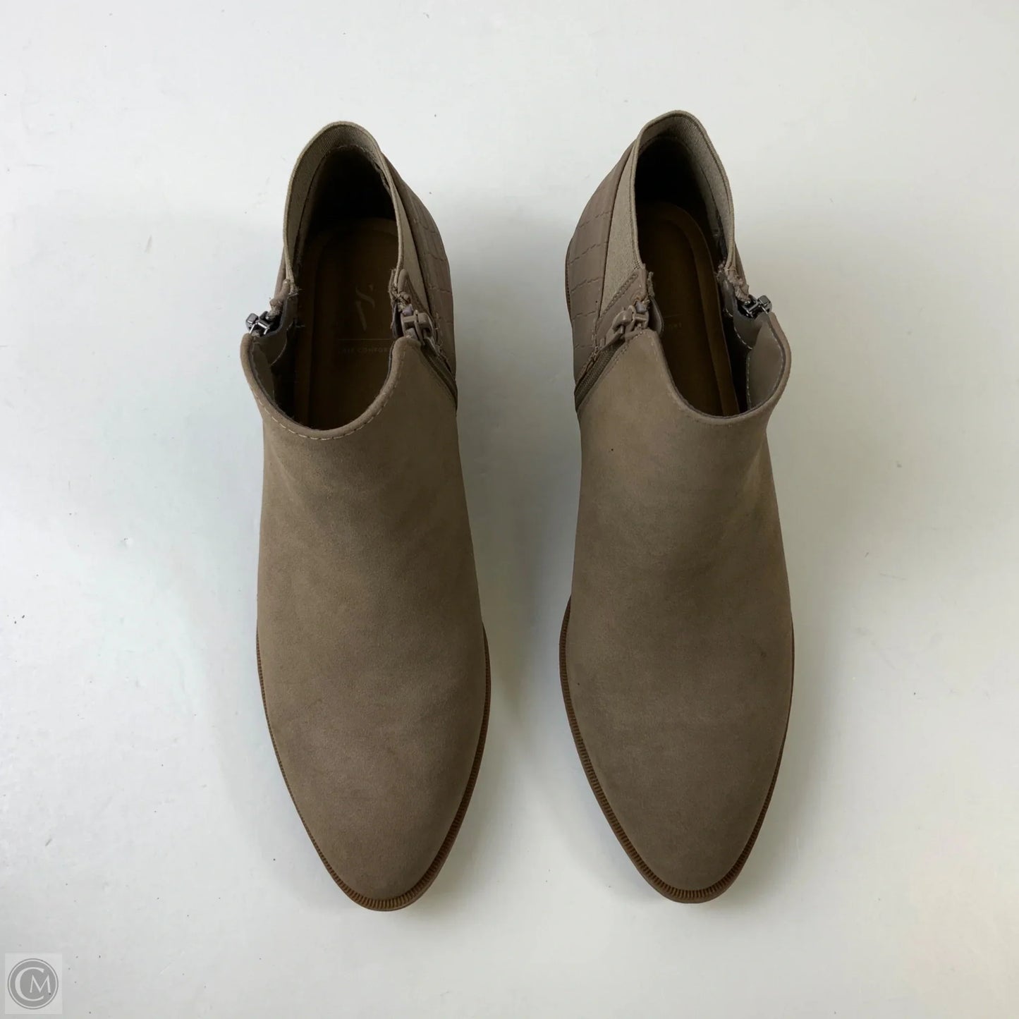 Boots Ankle Heels By Simply Vera In Taupe, Size: 9