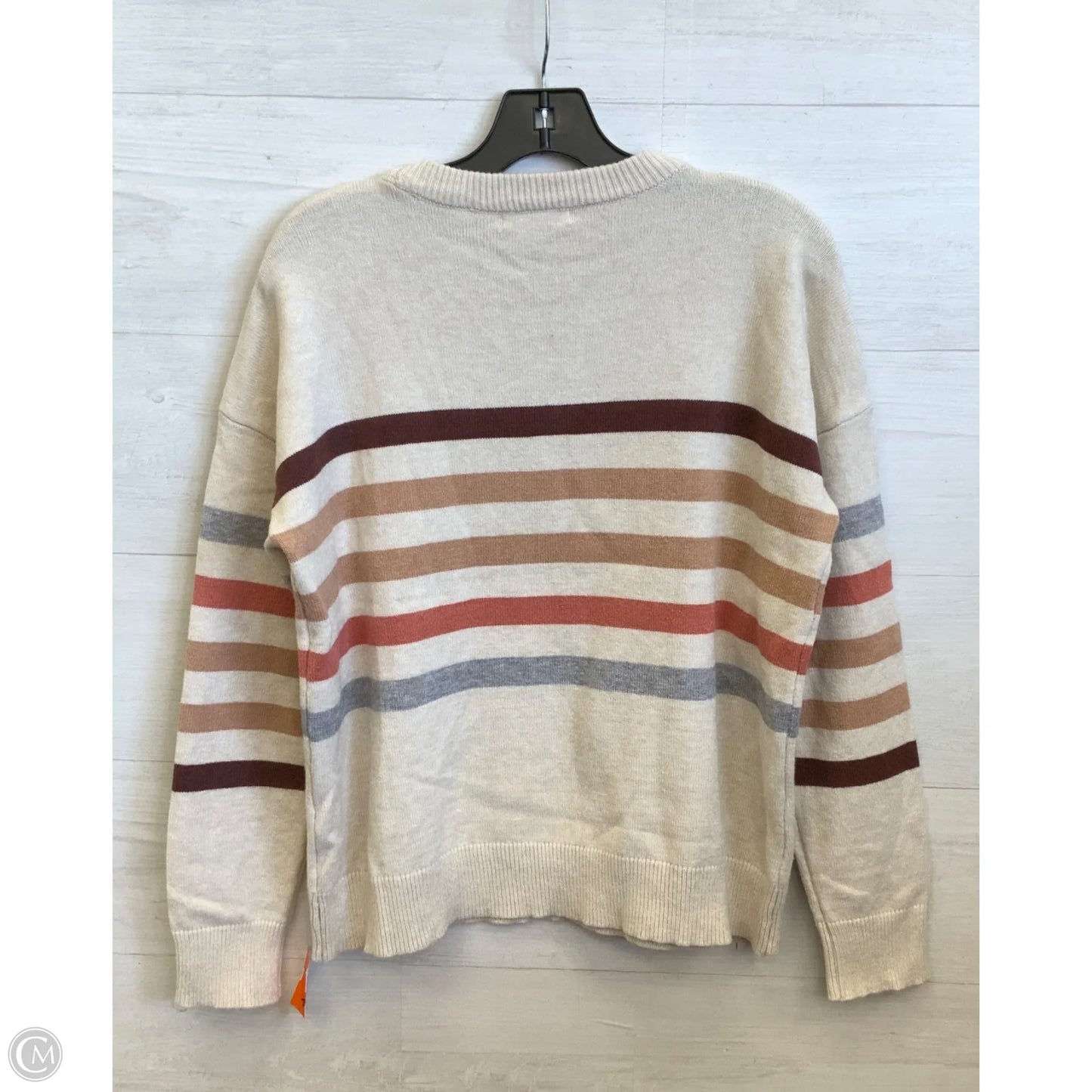 Top Long Sleeve By Staccato In Beige, Size: L