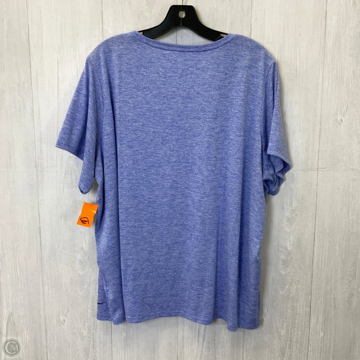 Athletic Top Short Sleeve By Nike In Blue, Size: 3x