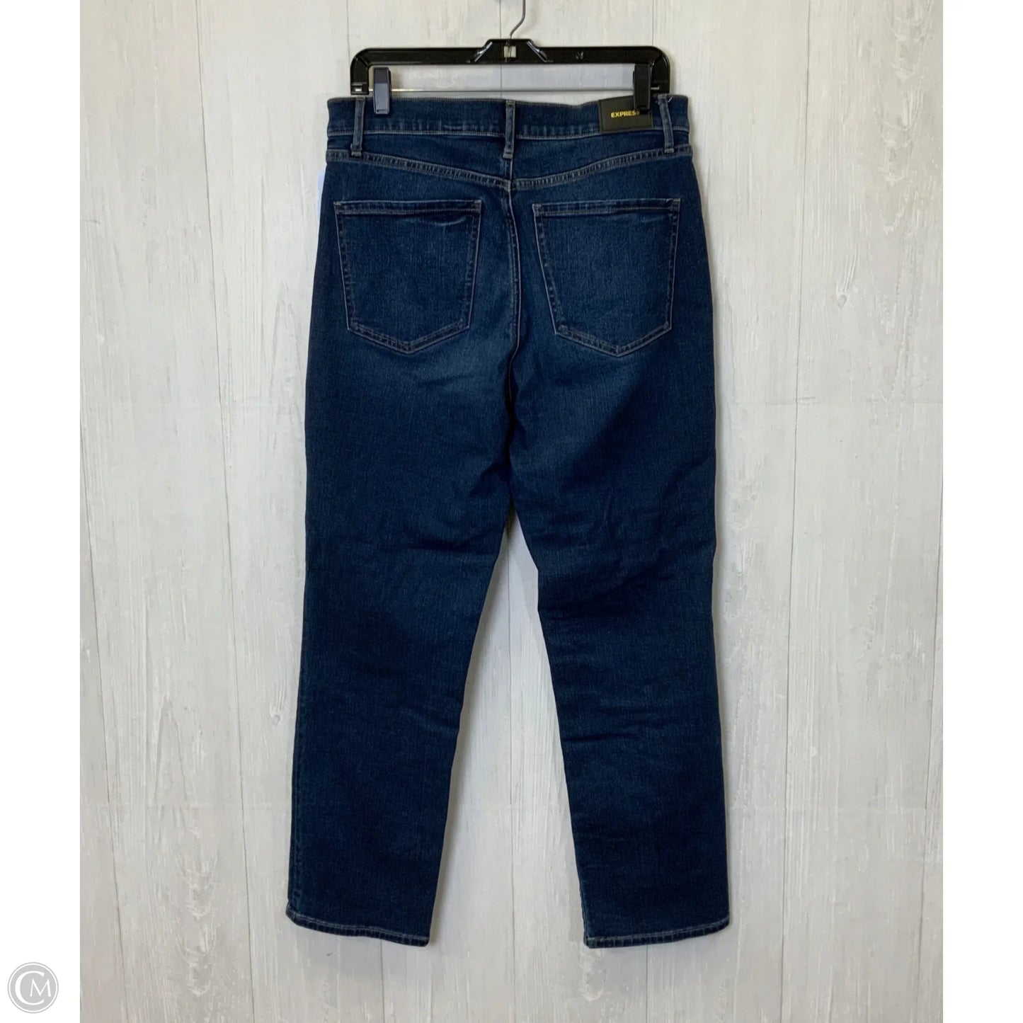 Jeans Straight By Express In Blue Denim, Size: 10