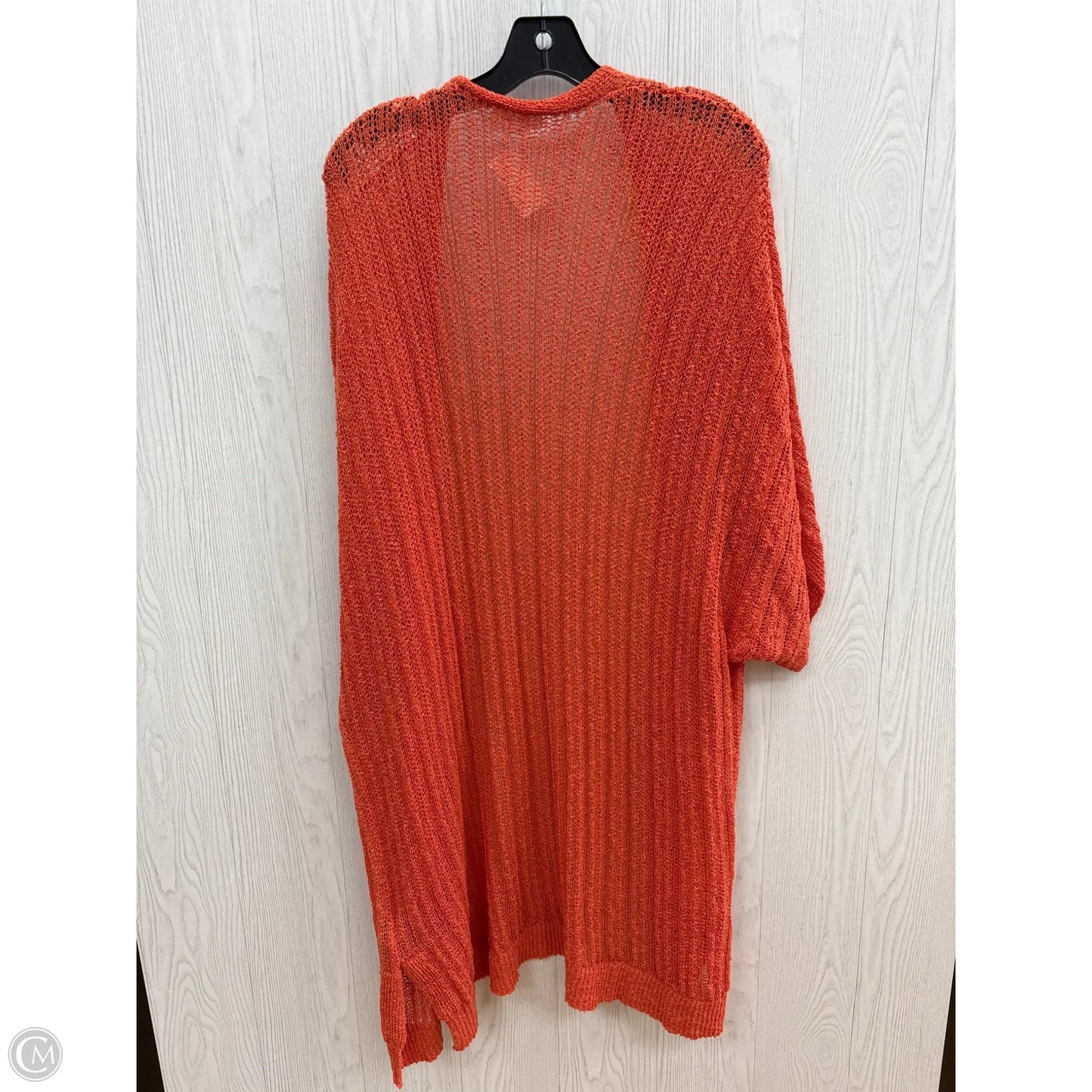 Cardigan By Clothes Mentor In Orange, Size: 3x