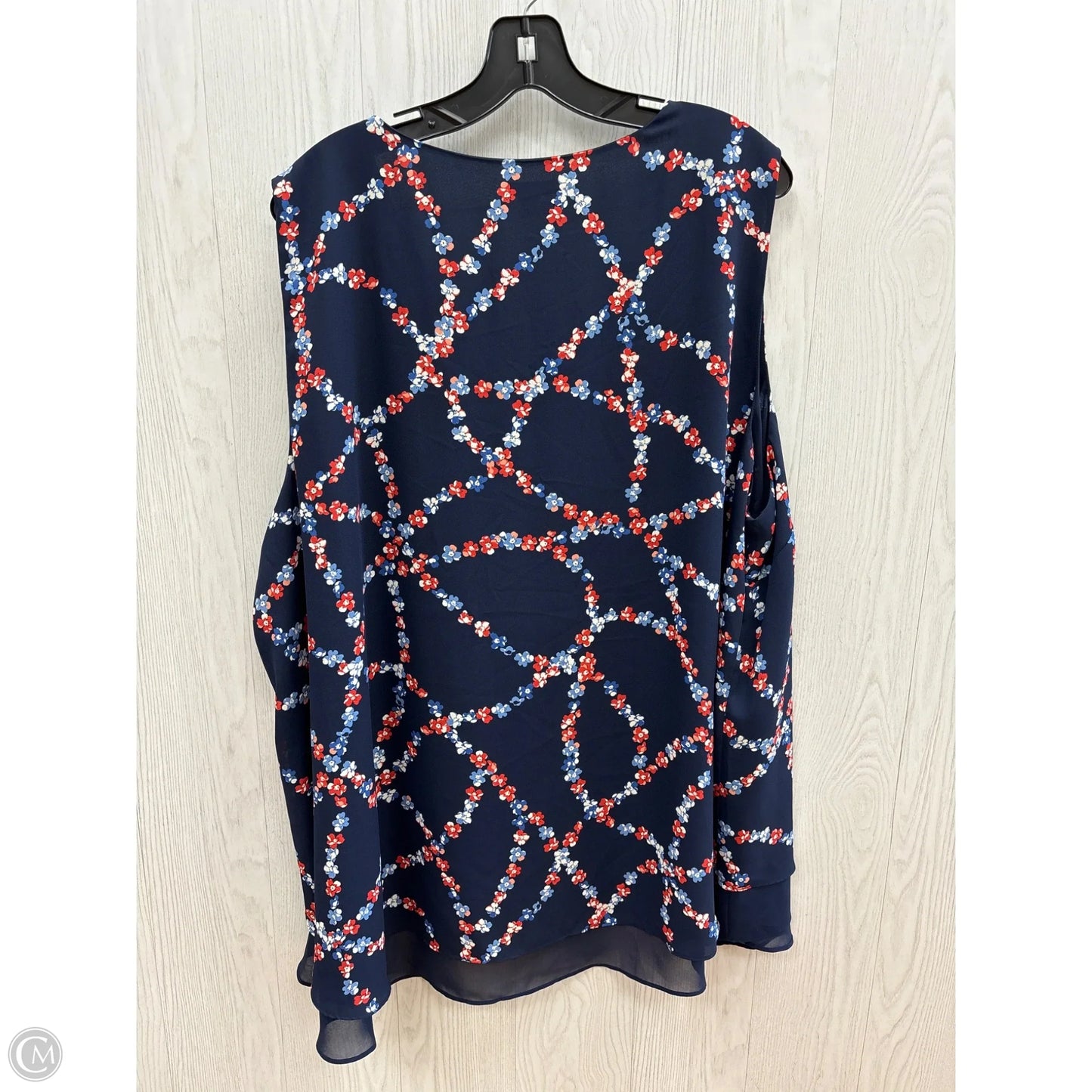 Top Sleeveless By Cato In Navy, Size: 4x