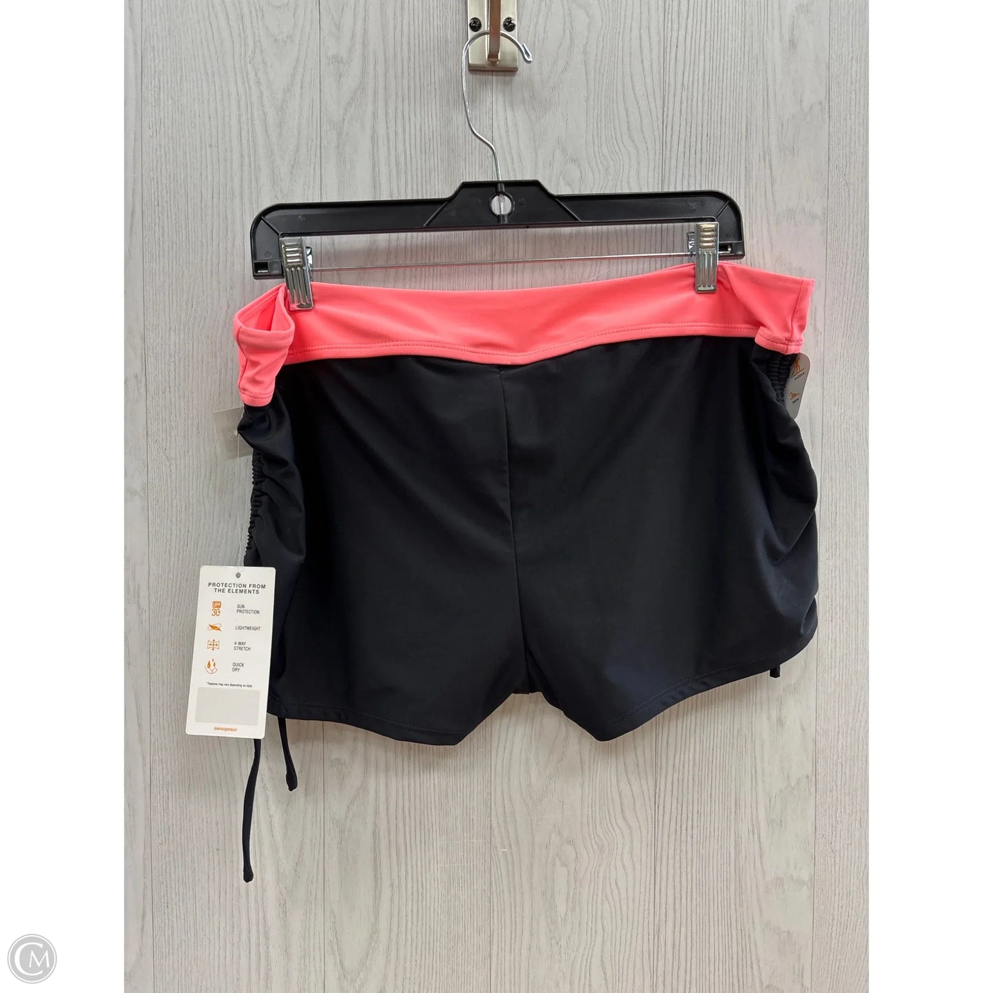 Swimsuit Bottom By Zero Xposure In Black & Pink, Size: 1x