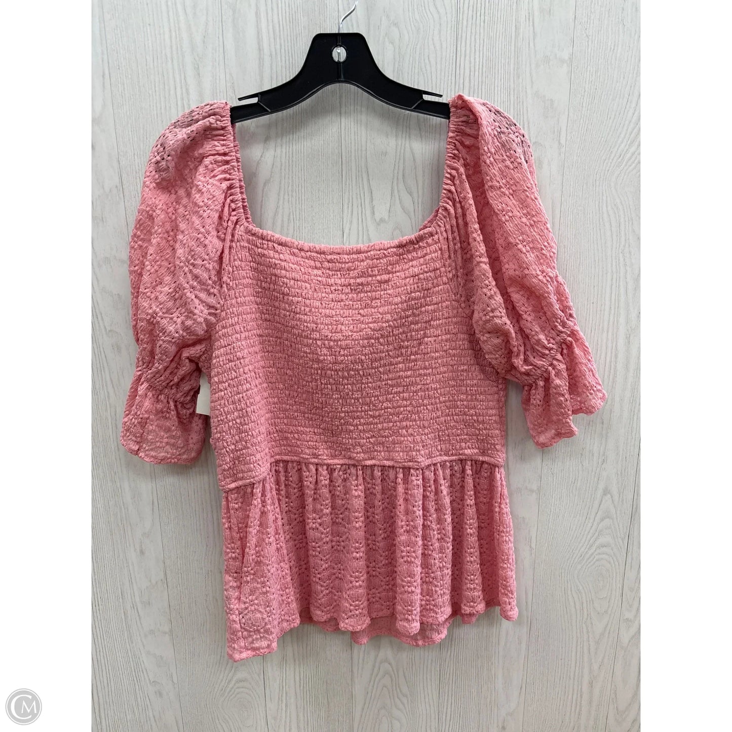Top Short Sleeve By White Birch In Pink, Size: Xl