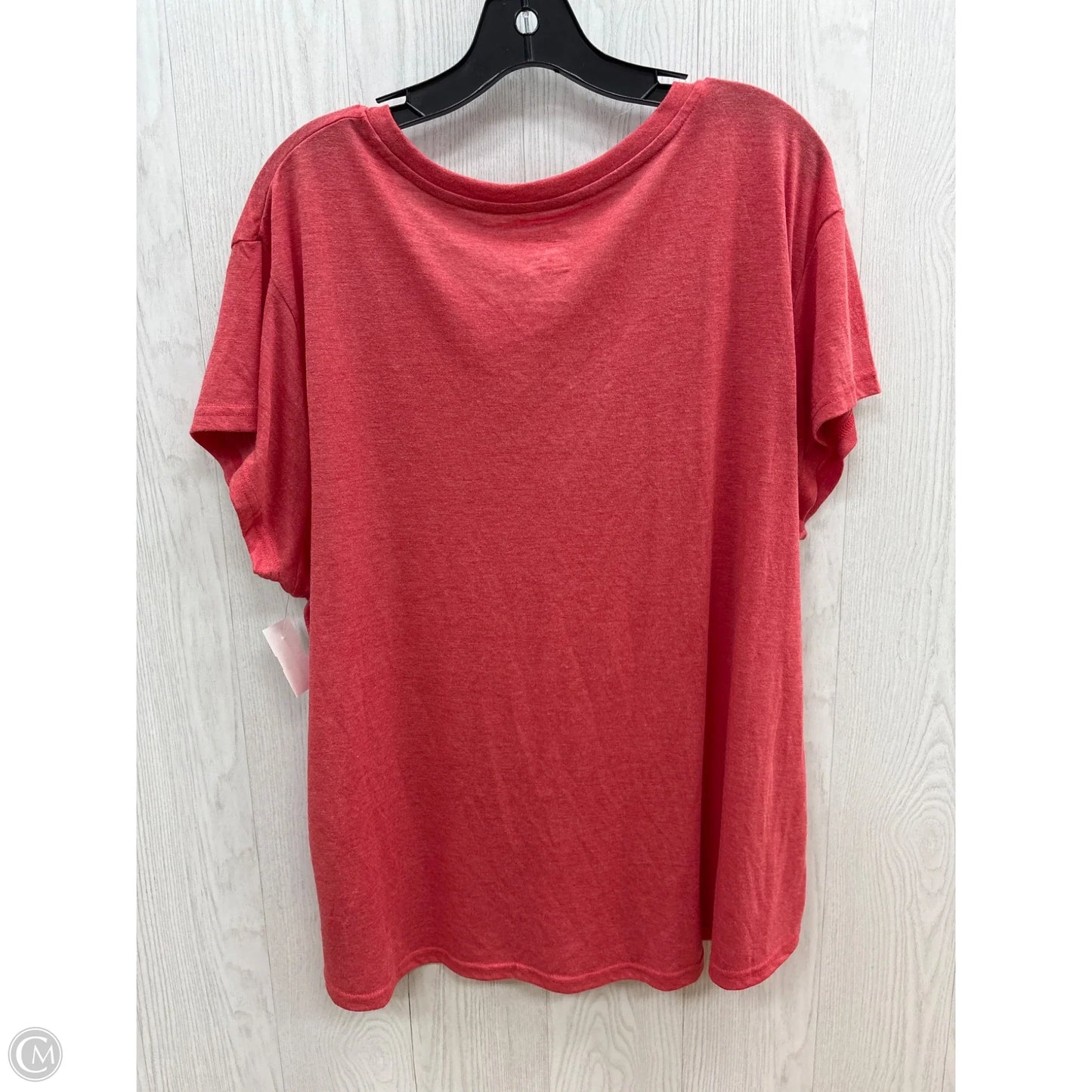 Athletic Top Short Sleeve By Hanes In Red, Size: 2x