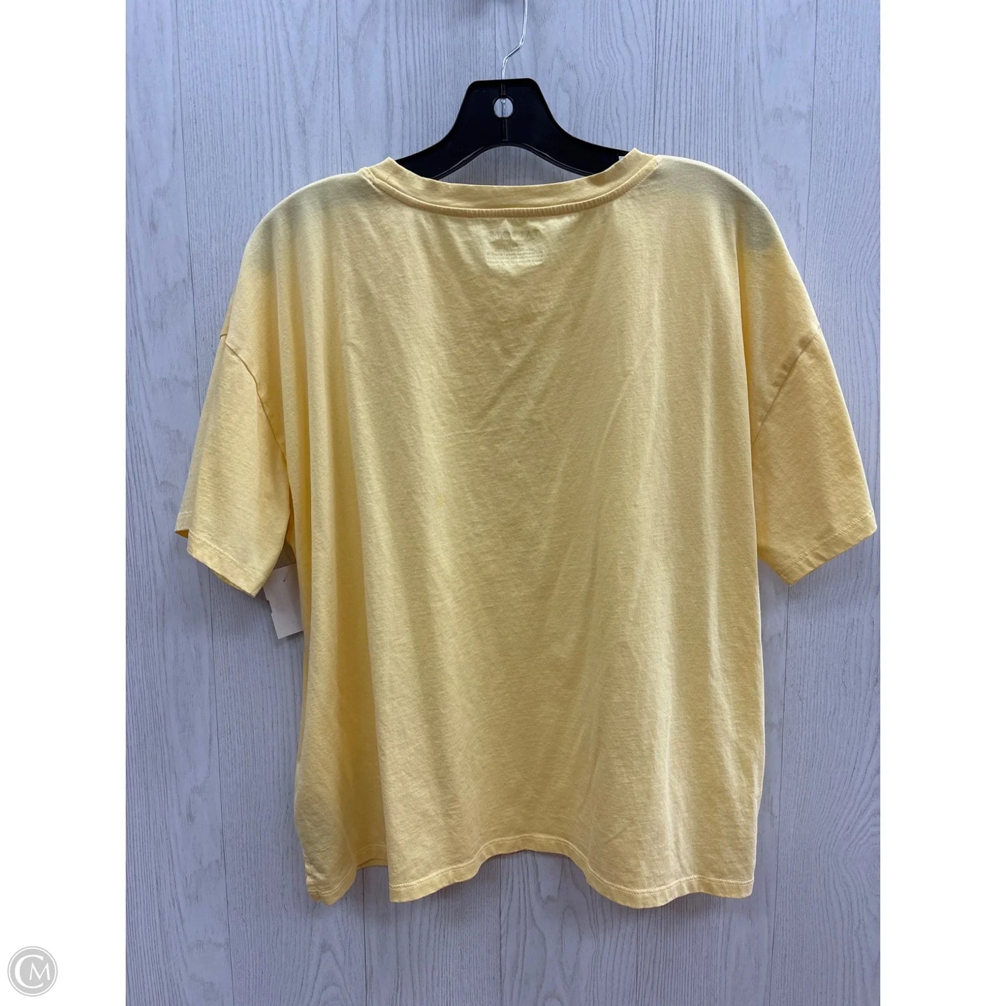 Top Short Sleeve By Talbots In Yellow, Size: Xl