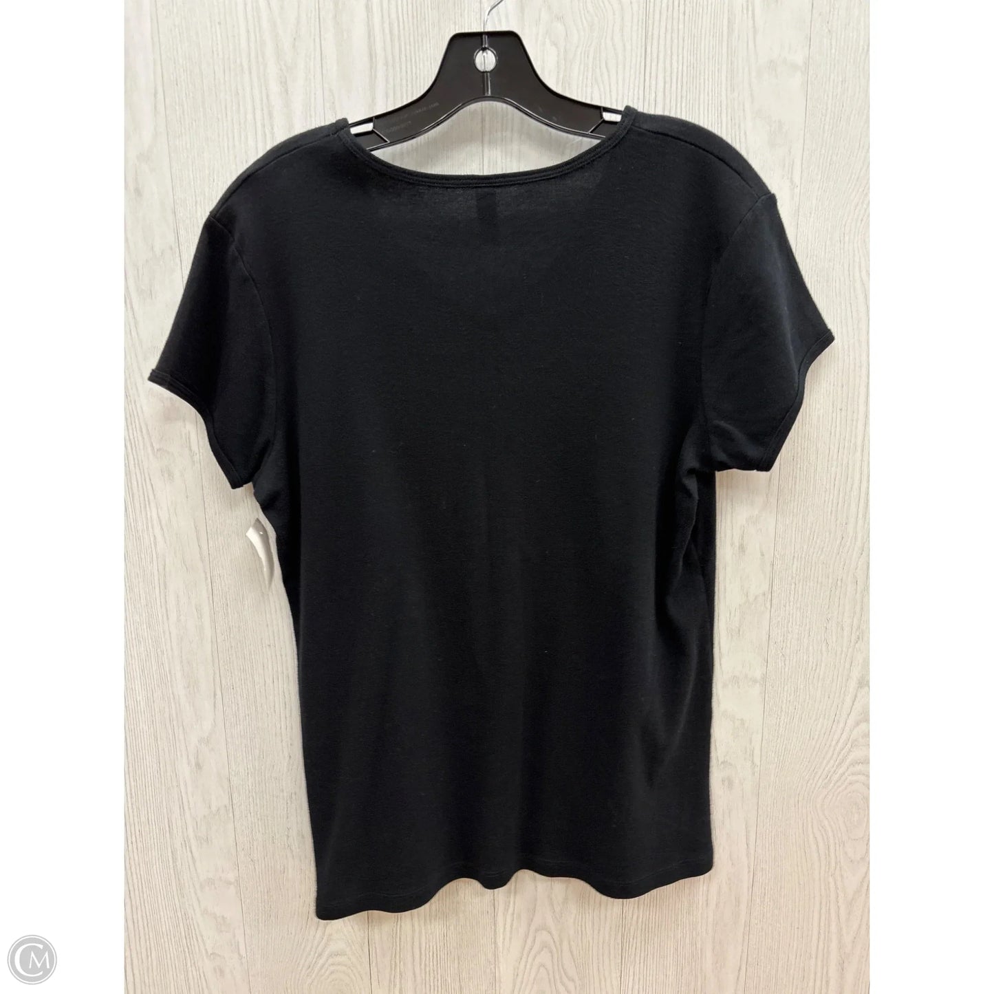 Top Short Sleeve Basic By Clothes Mentor In Black, Size: Xxl