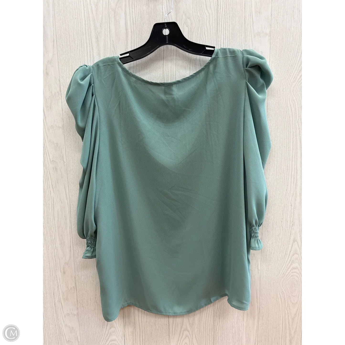 Top Short Sleeve By Shein In Green, Size: 1x