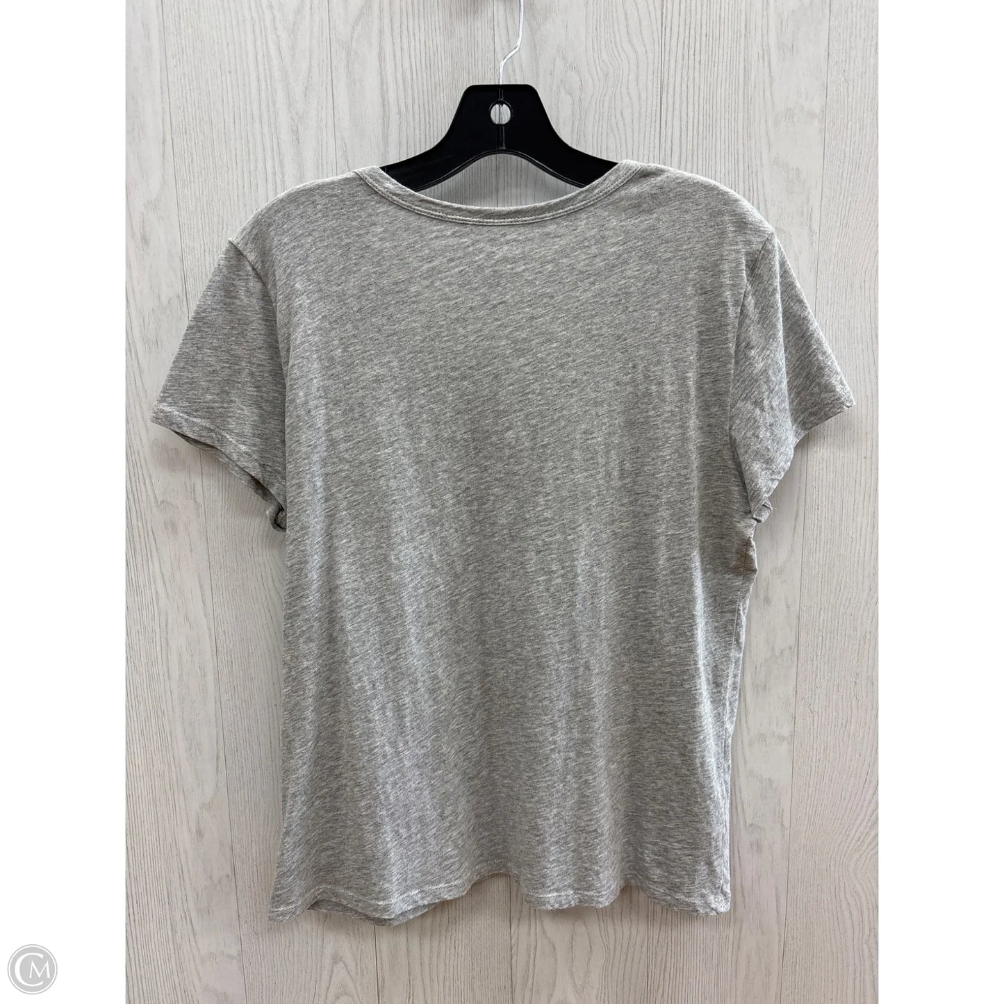 Top Short Sleeve Basic By Loft In Grey, Size: M