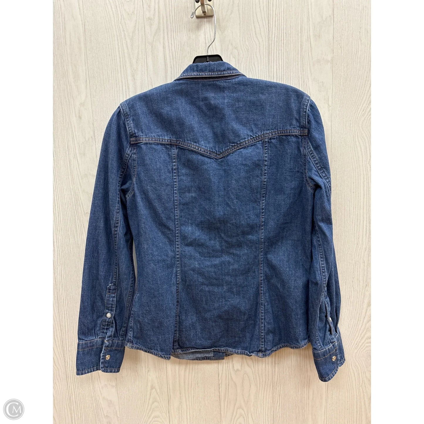 Top Long Sleeve By J. Crew In Blue Denim, Size: Xs